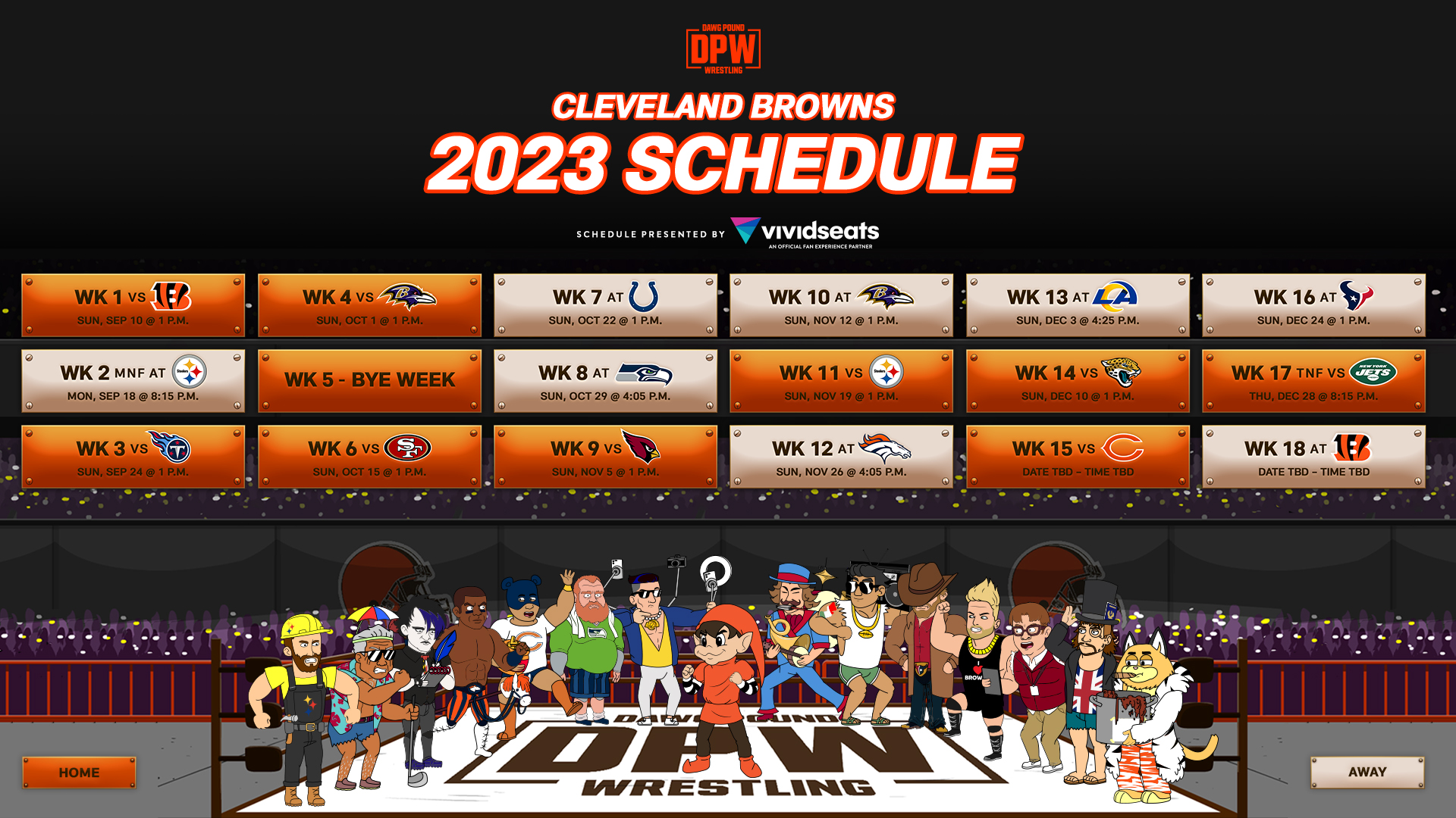 Officially Licensed NFL Team Schedule Magnet Set - Browns