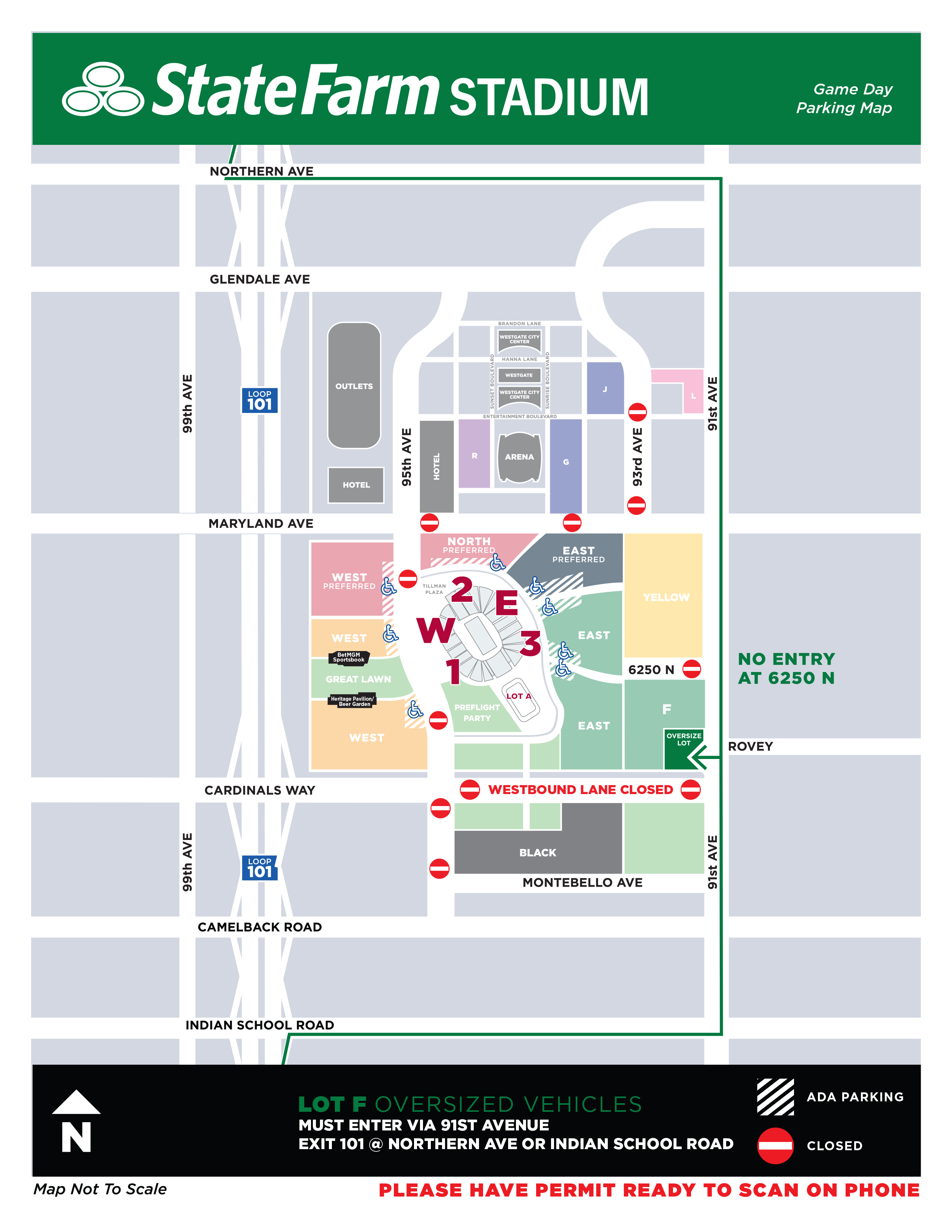 State Farm Stadium Parking Map - Clemmy Cassandry