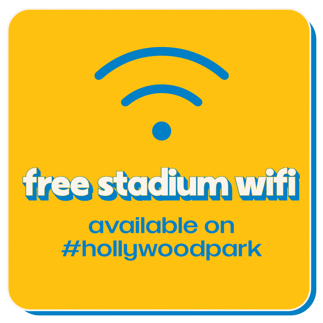 Free Stadium Wifi is available on #hollywoodpark