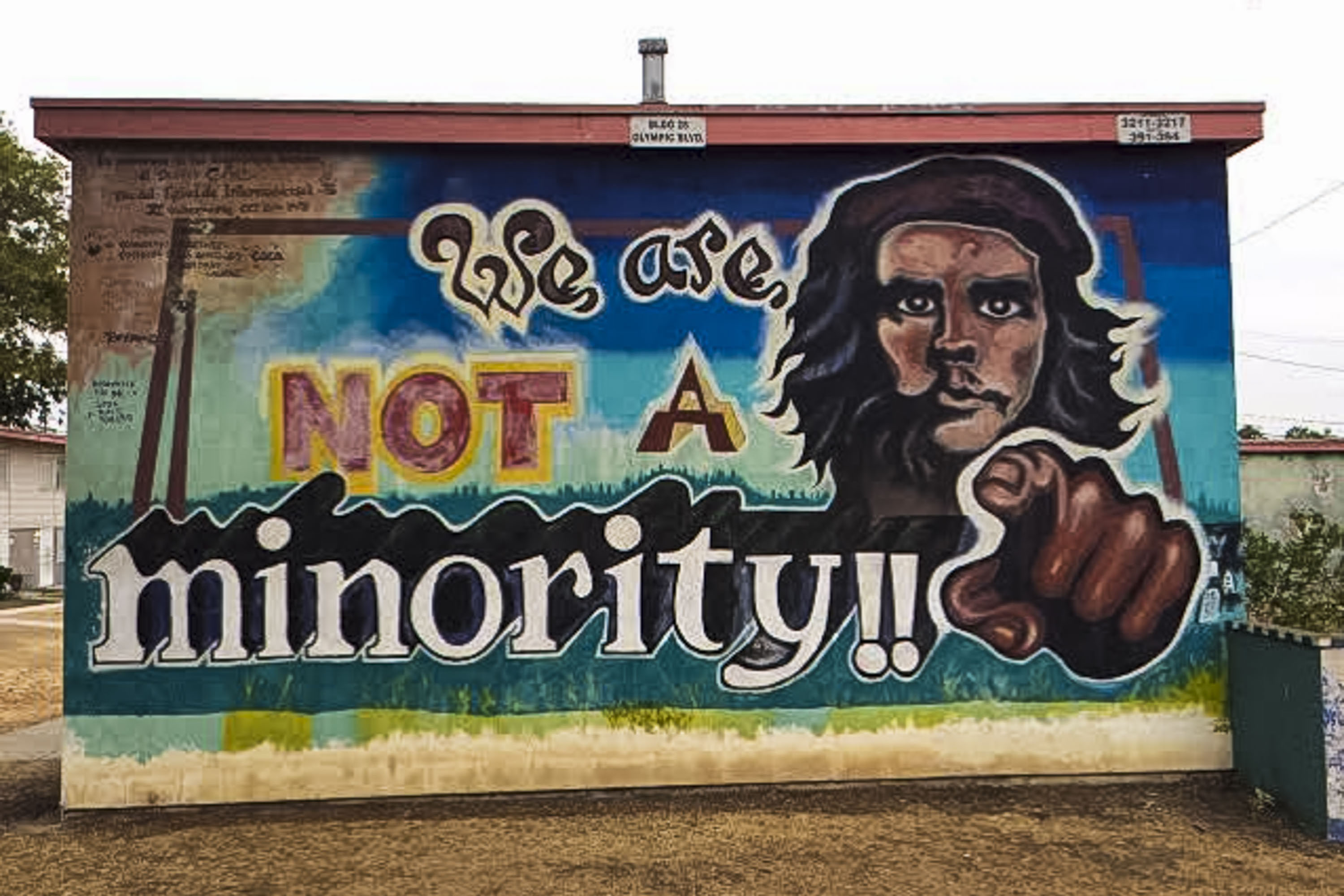We Are Not a Minority mural by Mario Torero