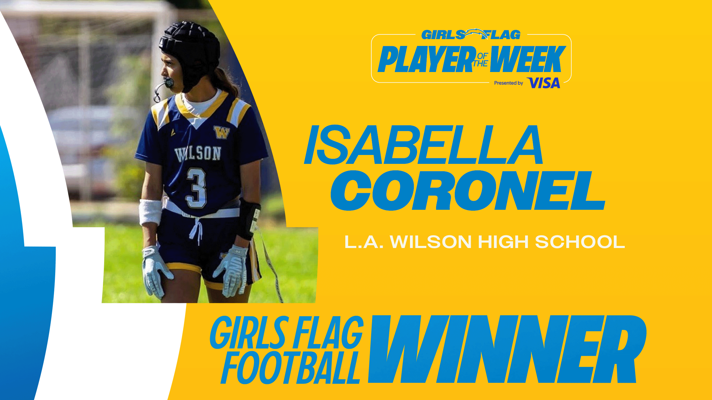 Isabella Coronel Girls Flag Football Winner