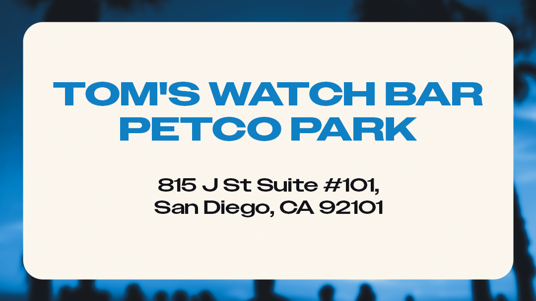 Toms Watch Bar Petco Park