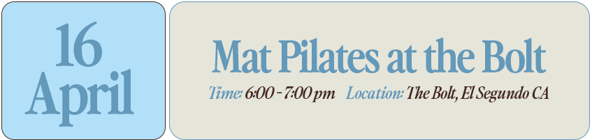 Mat Pilates on April 16th