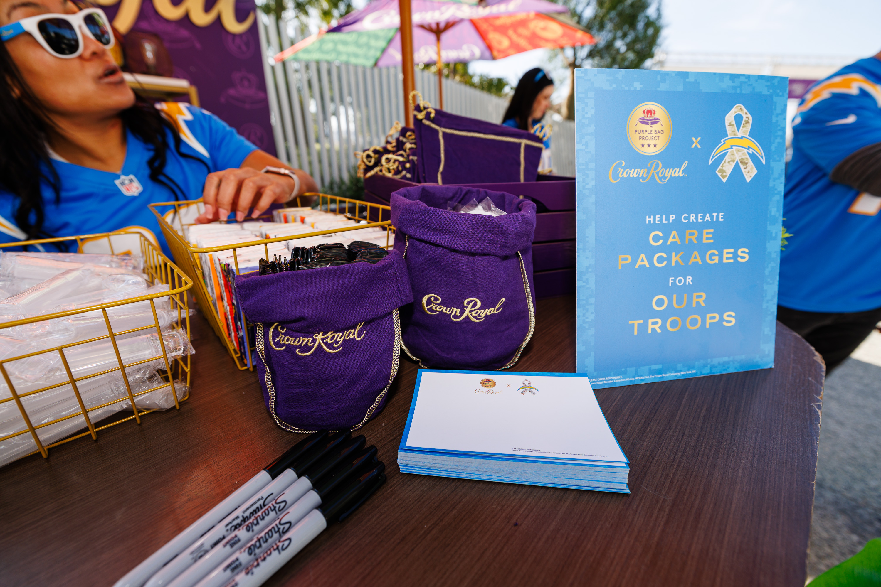 Crown Royal Activation at the Chargers Salute to Service Game