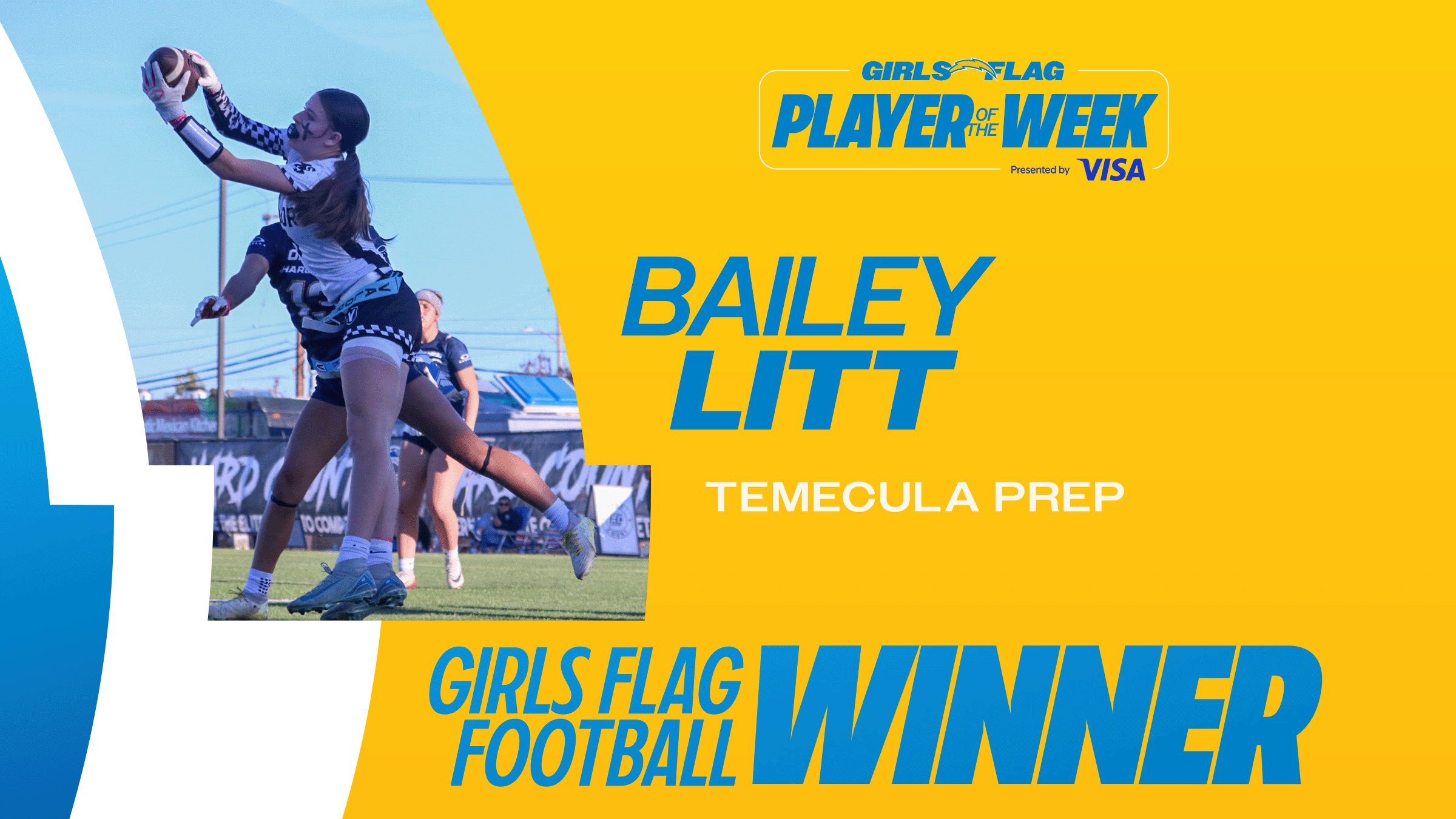 Bailey Litt Girls Flag Football Winner