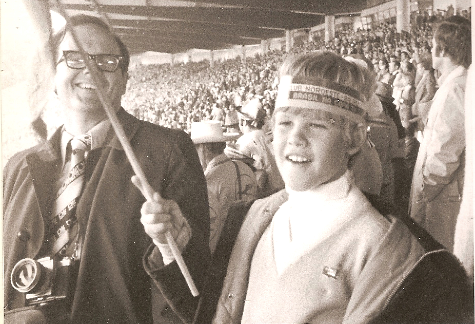 Lamar and Clark Hunt at a 1974 FIFA World Cup game in West Germany