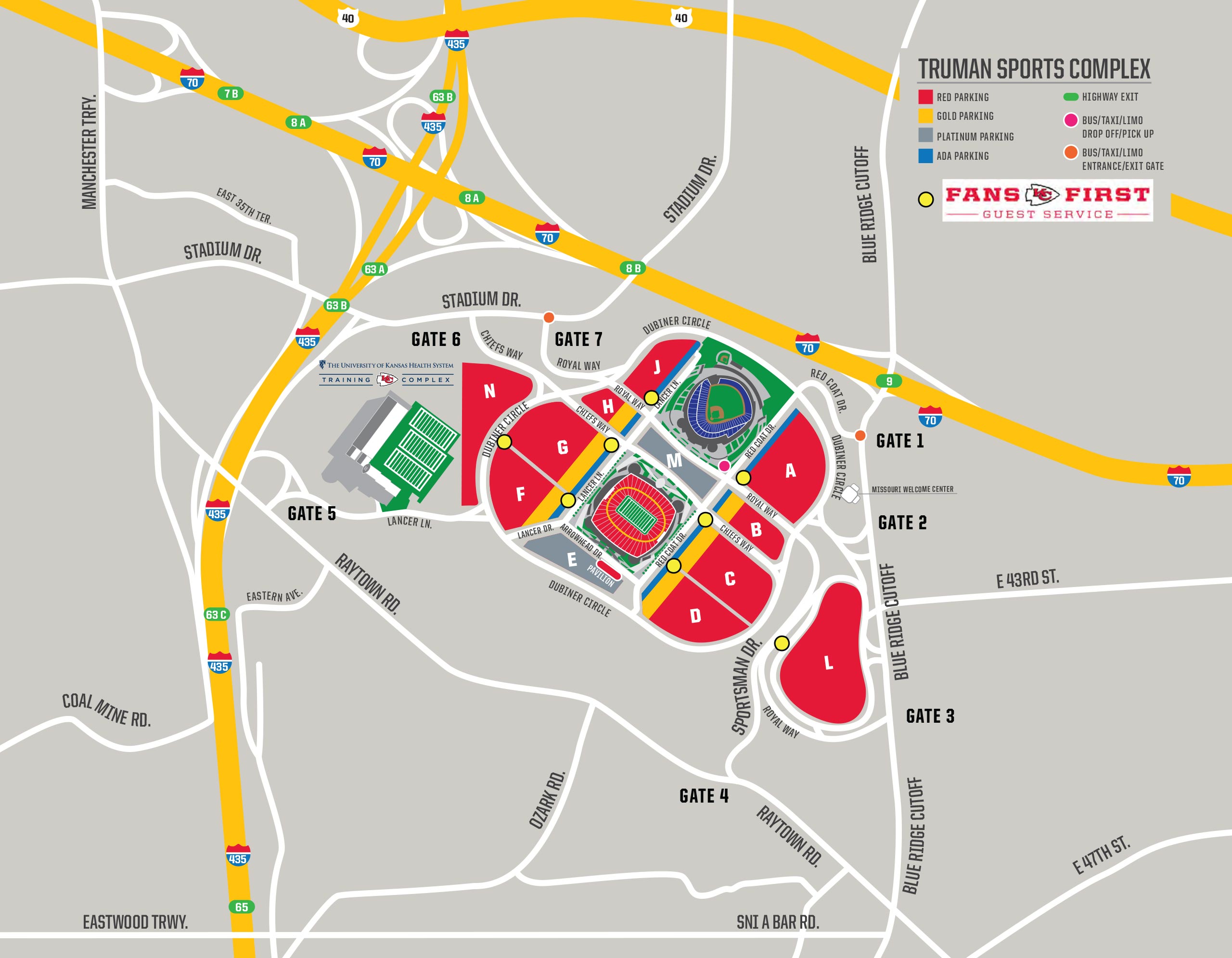 Map Of Arrowhead Stadium Parking - Cate Marysa