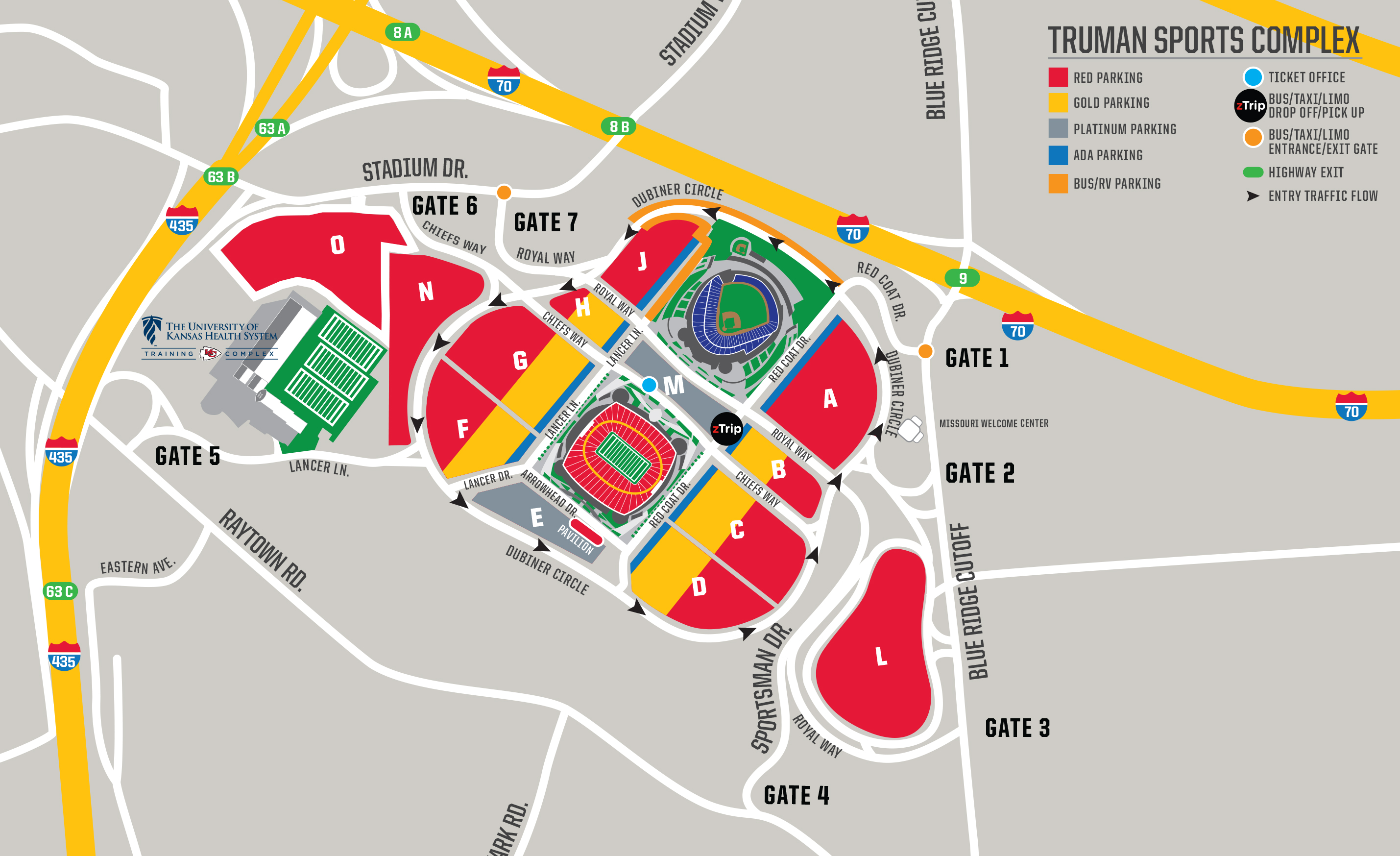 Chiefs Parking & Tailgating - Directions & Maps  Kansas City Chiefs - Chiefs.com