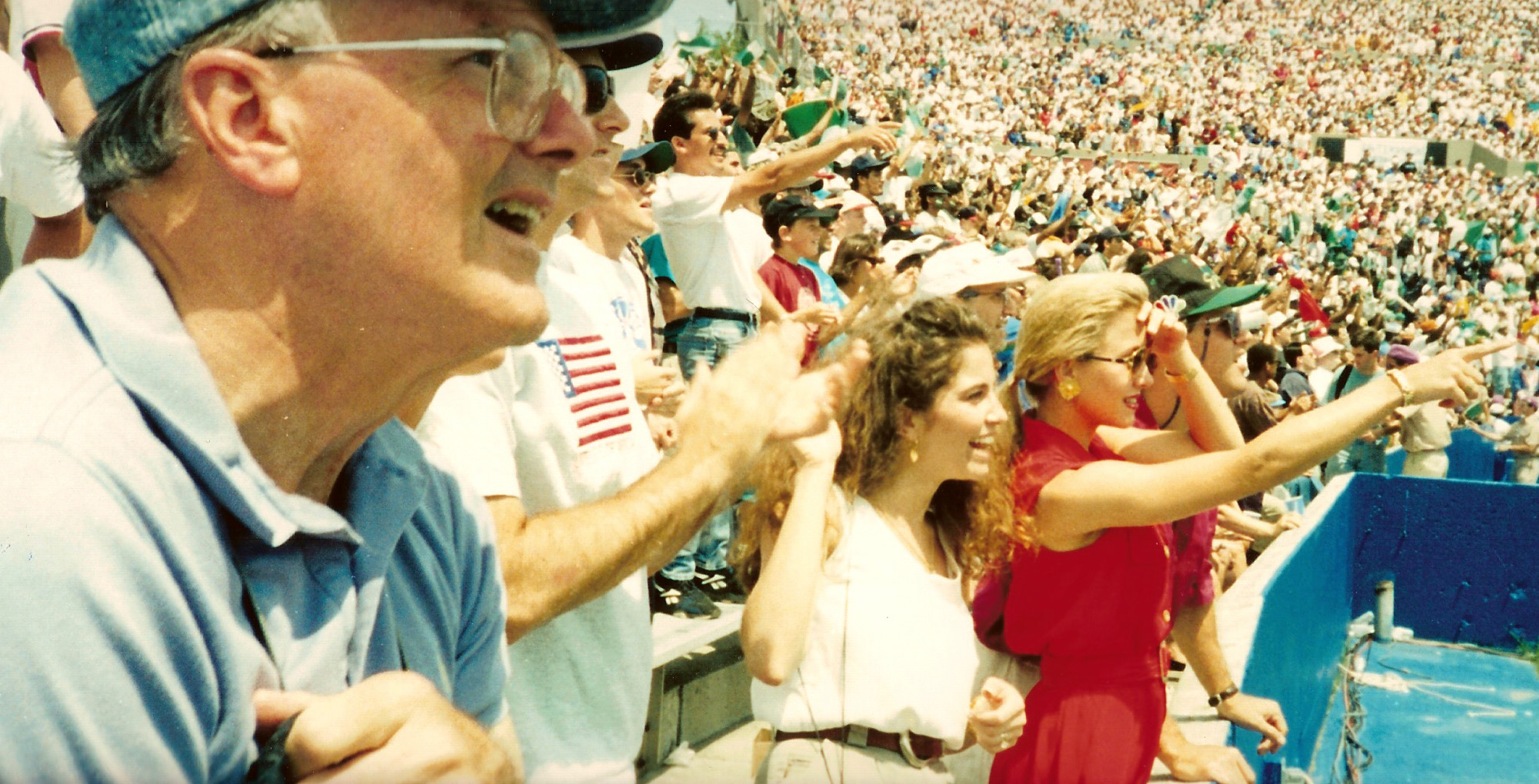 Members of the Hunt family at a 1994 World Cup game in Boston
