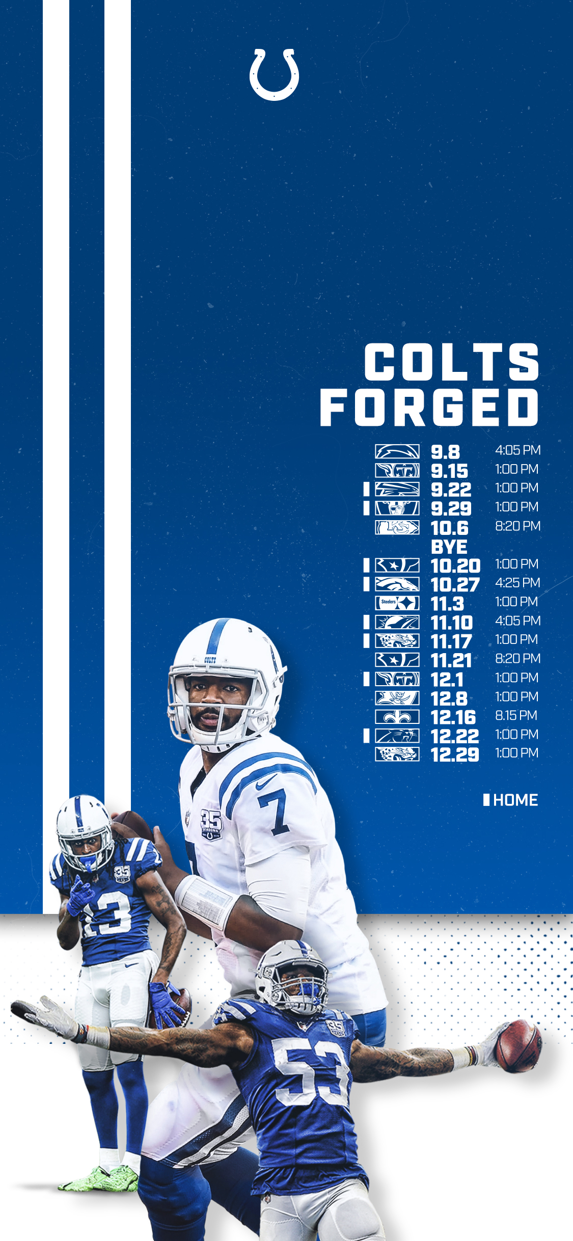 Updated the Phone Schedule Background r/Colts