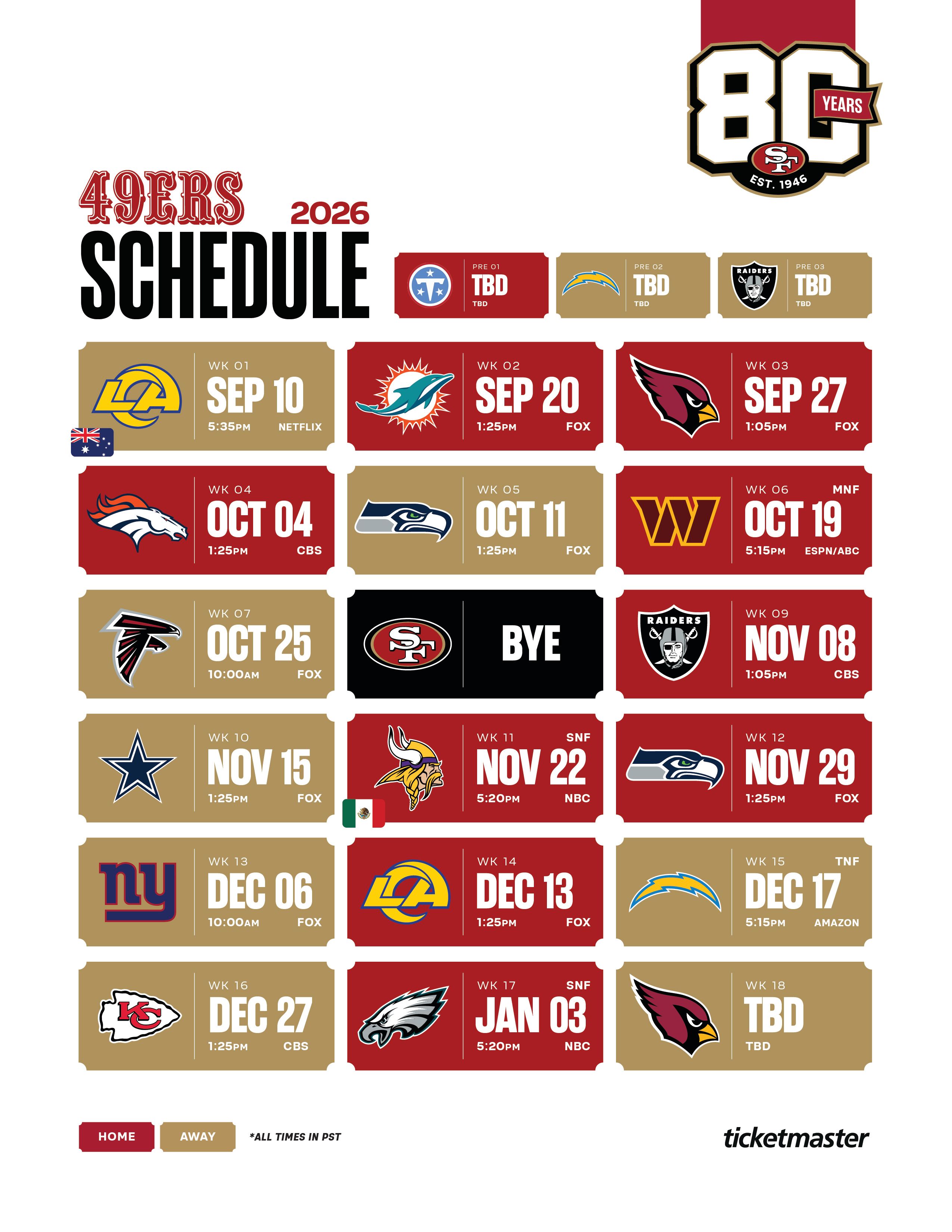 Click Here for a Printable 2026 Schedule