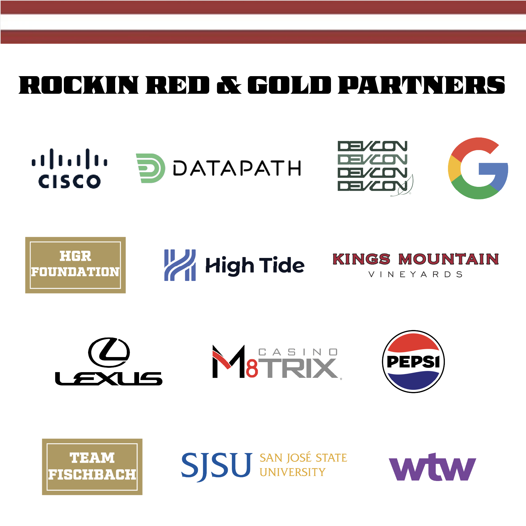 Rockin' Red & Gold Sponsors