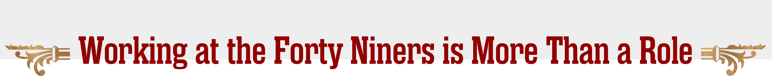 Working at the Forty Niners