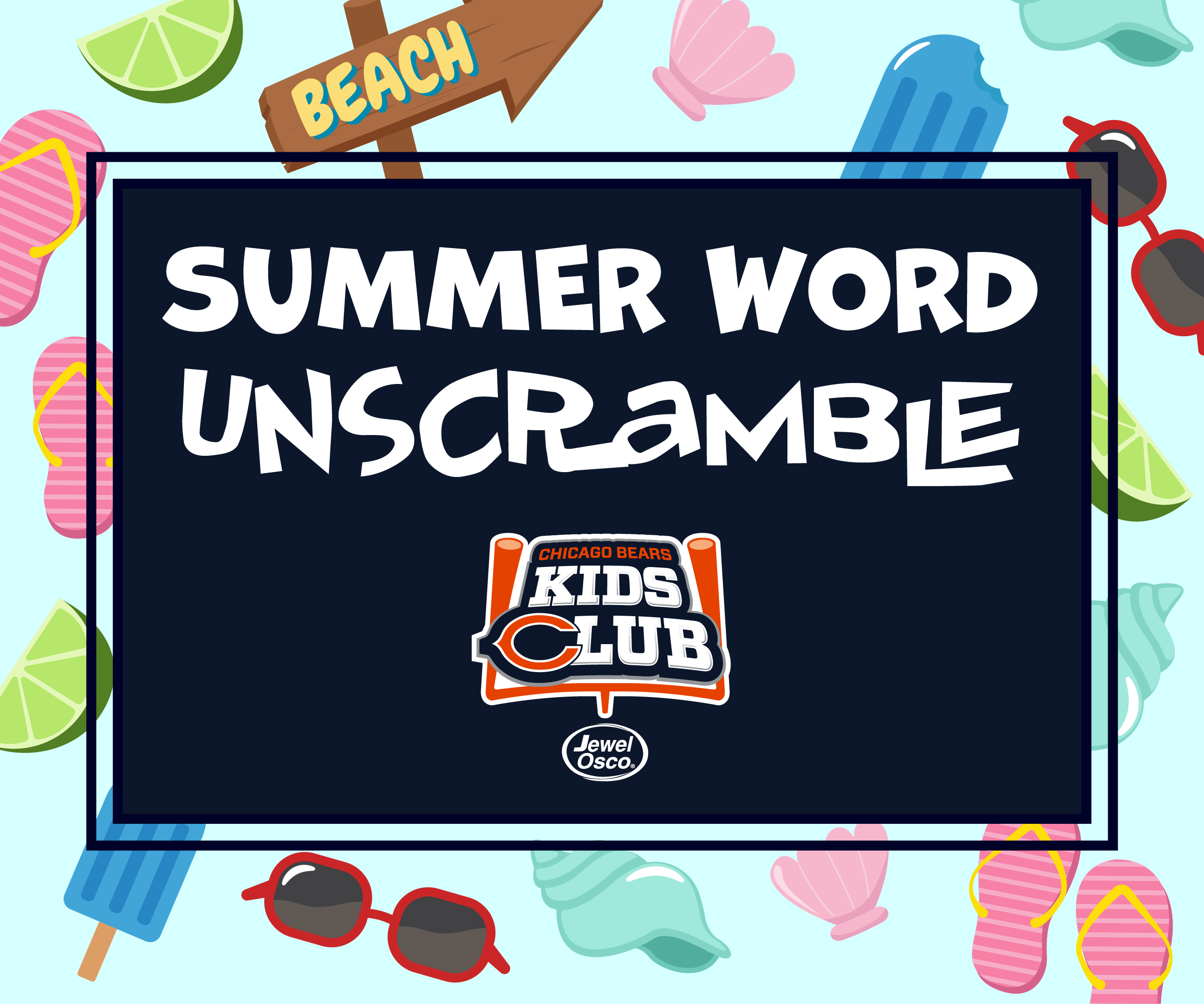 Summer Word Unscramble