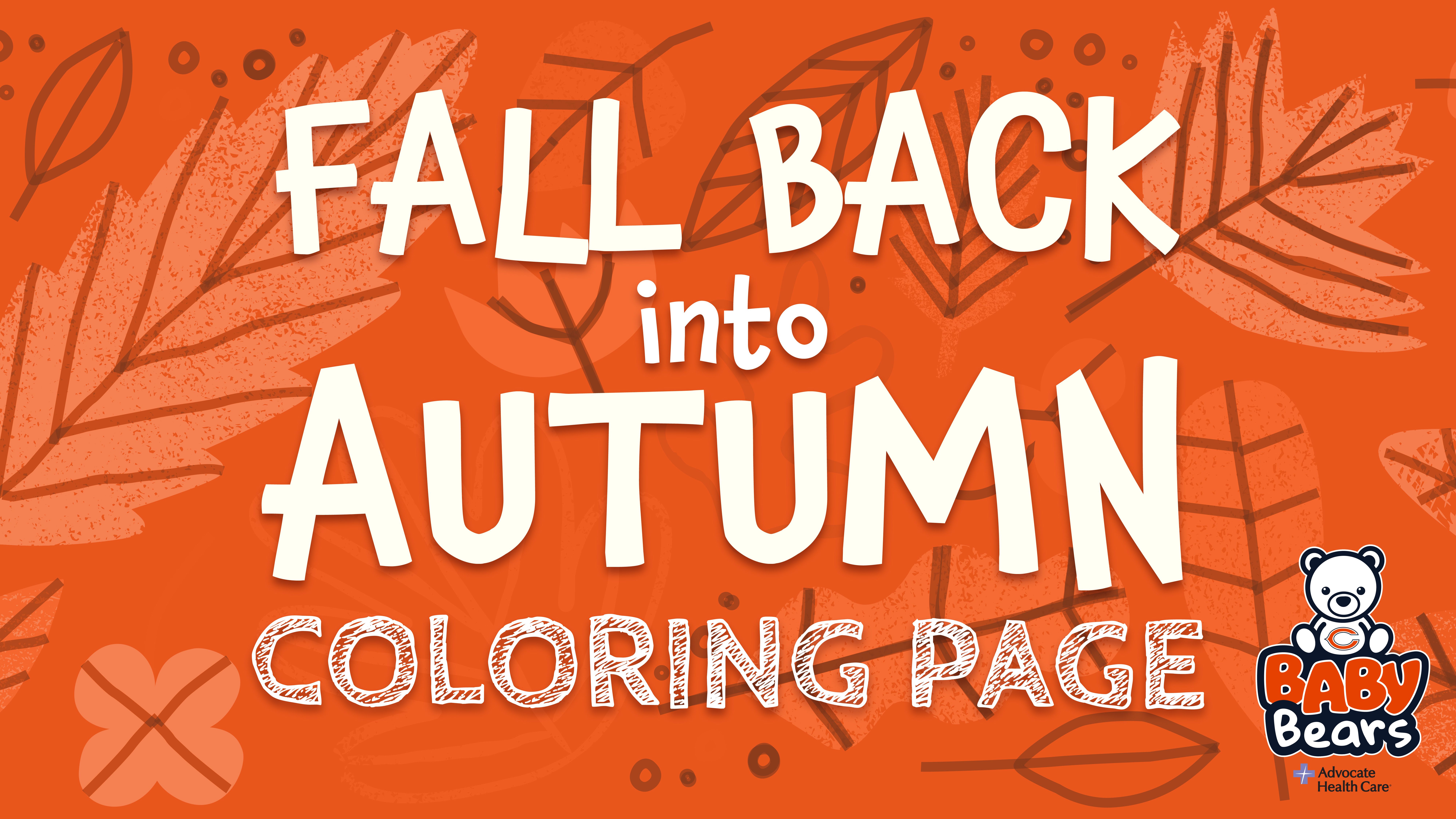 Fall Back into Autumn Coloring Page