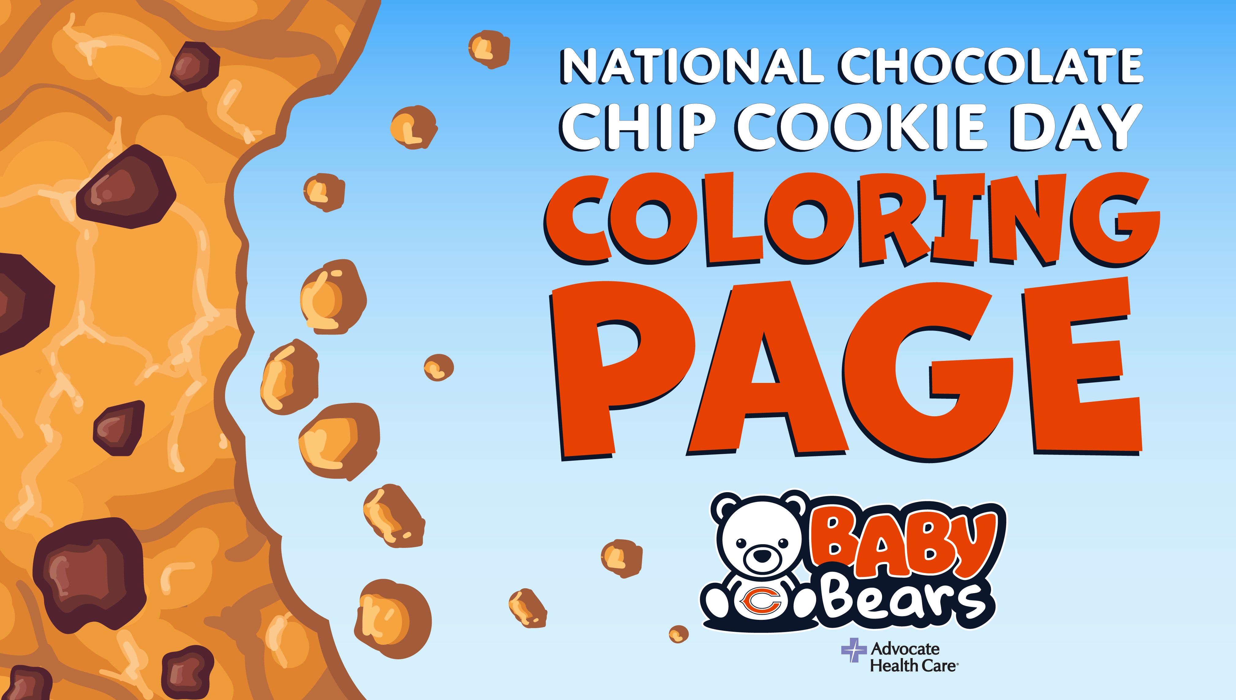 National Chocolate Chip Cookie Day Coloring Page