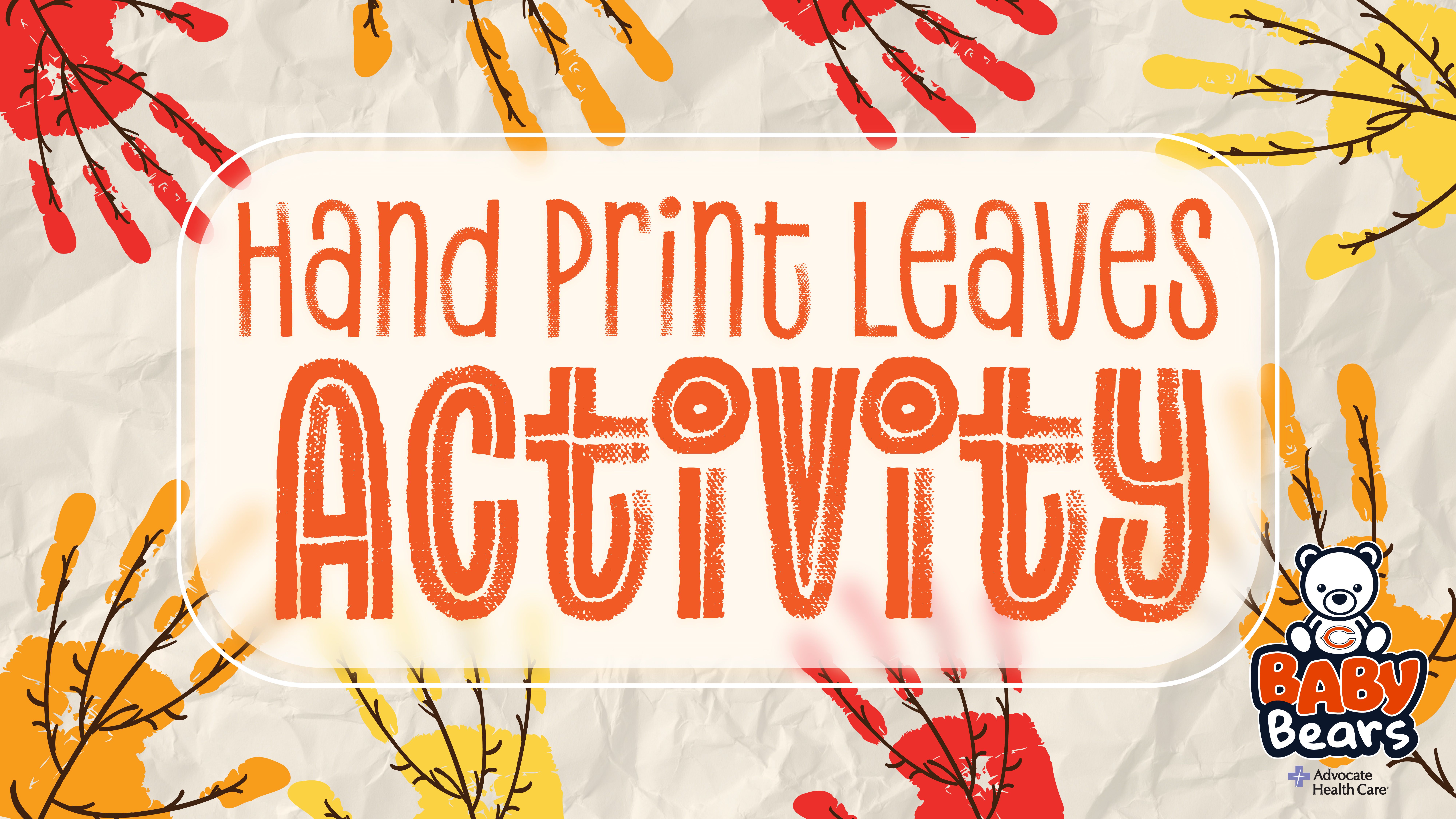 Hand Print Leaves Activity - Baby Bears