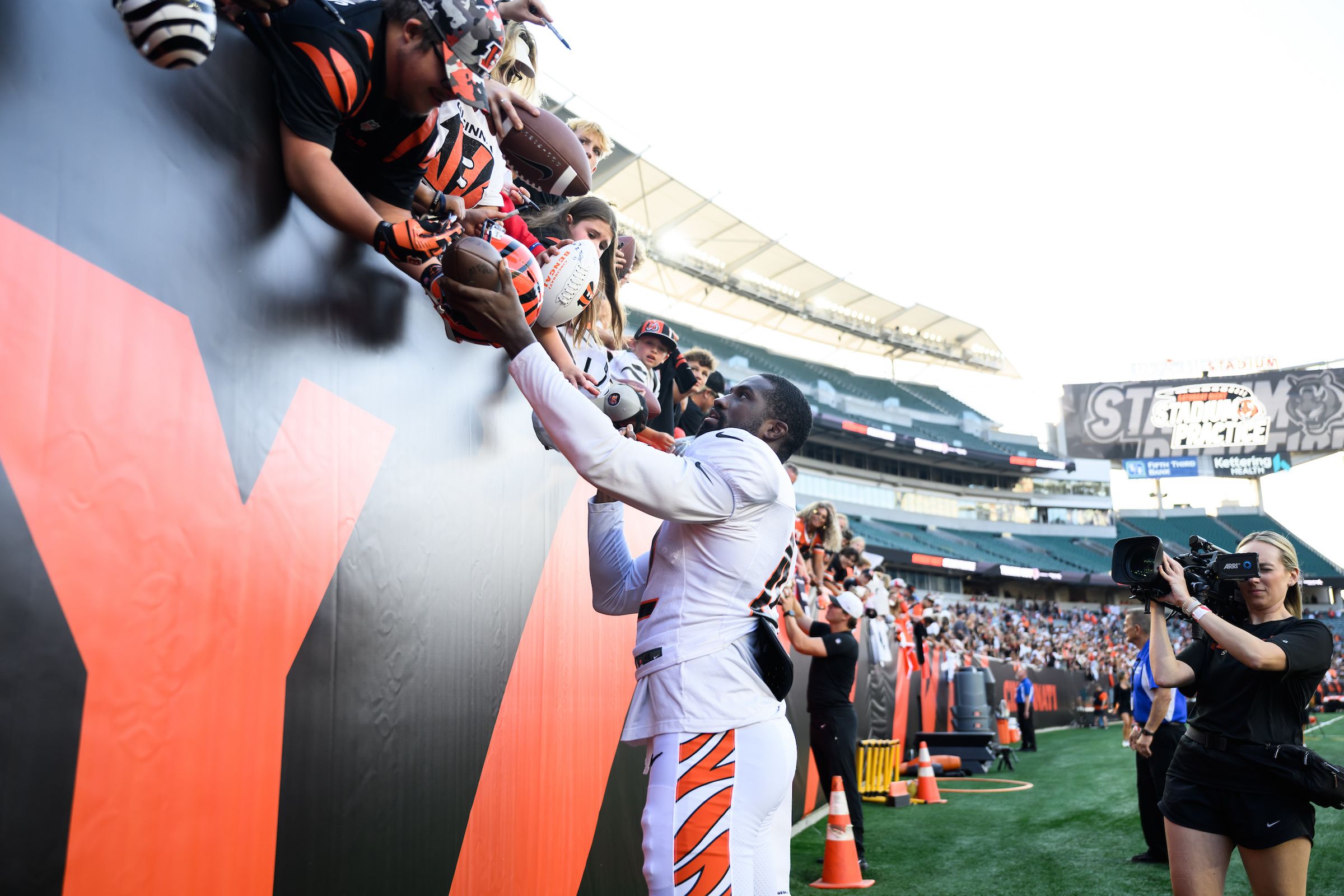 Fans during the Bengals' Saturday Night Stadium Practice at Paycor Stadium, Saturday, Aug. 2, 2025.