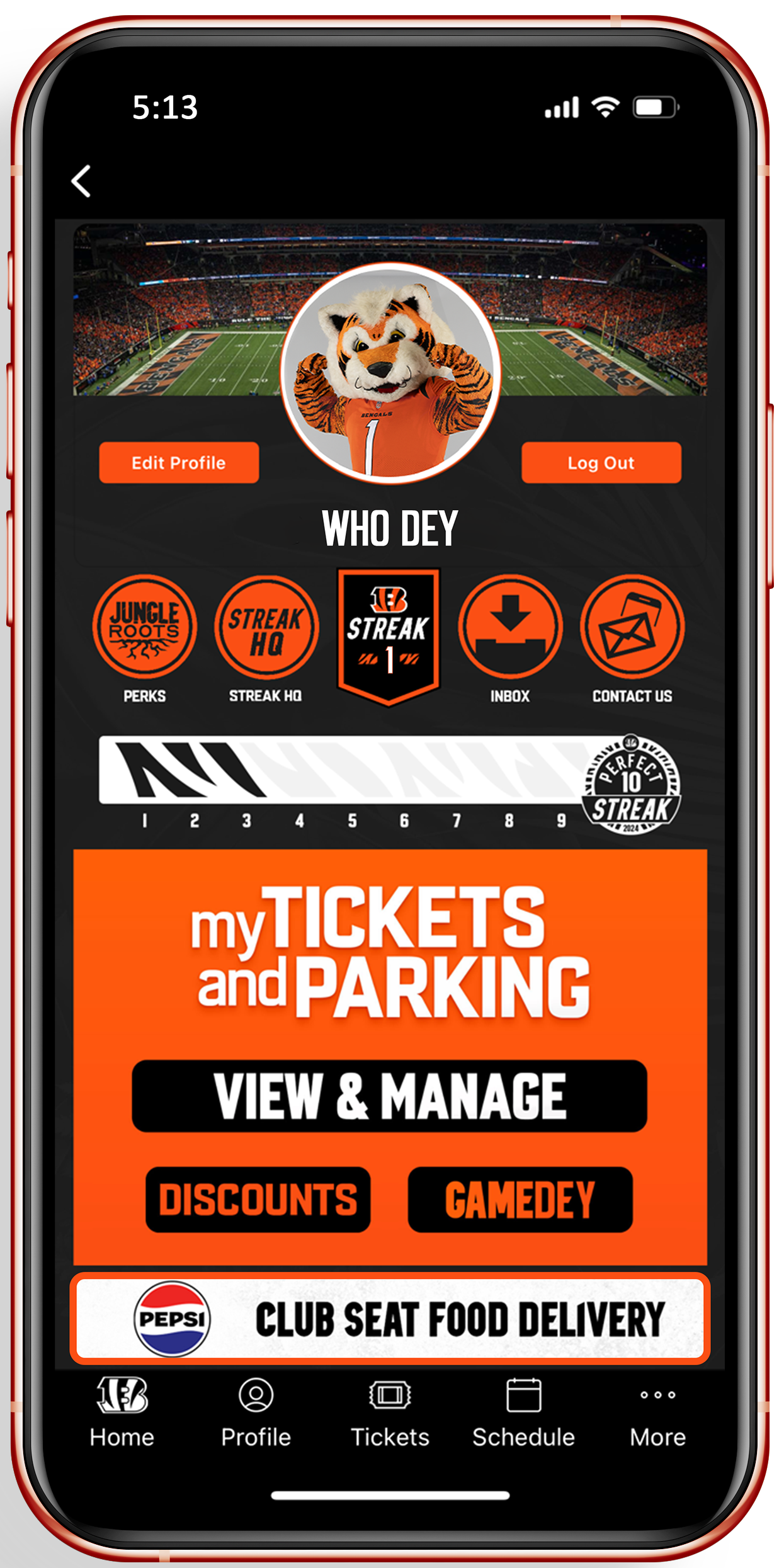 Club Seat Food Delivery