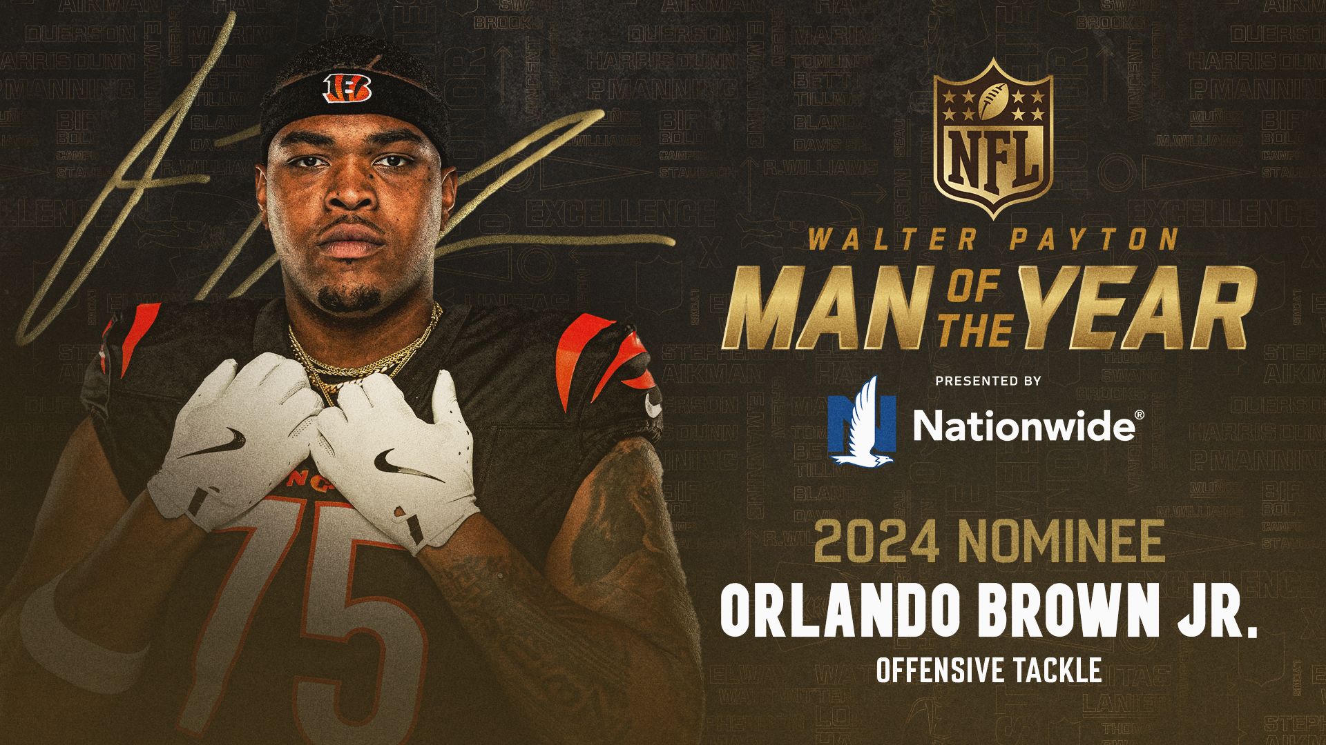 Orlando Brown Jr |  2024 Walter Payton NFL Man of the Year Nominee