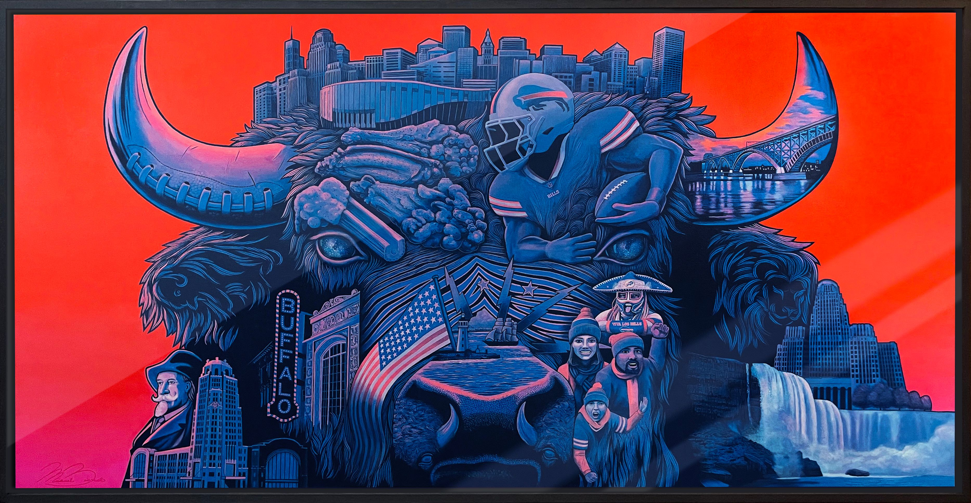 Complete - Finished Frame and Canvas (Color) - Michael Biondo