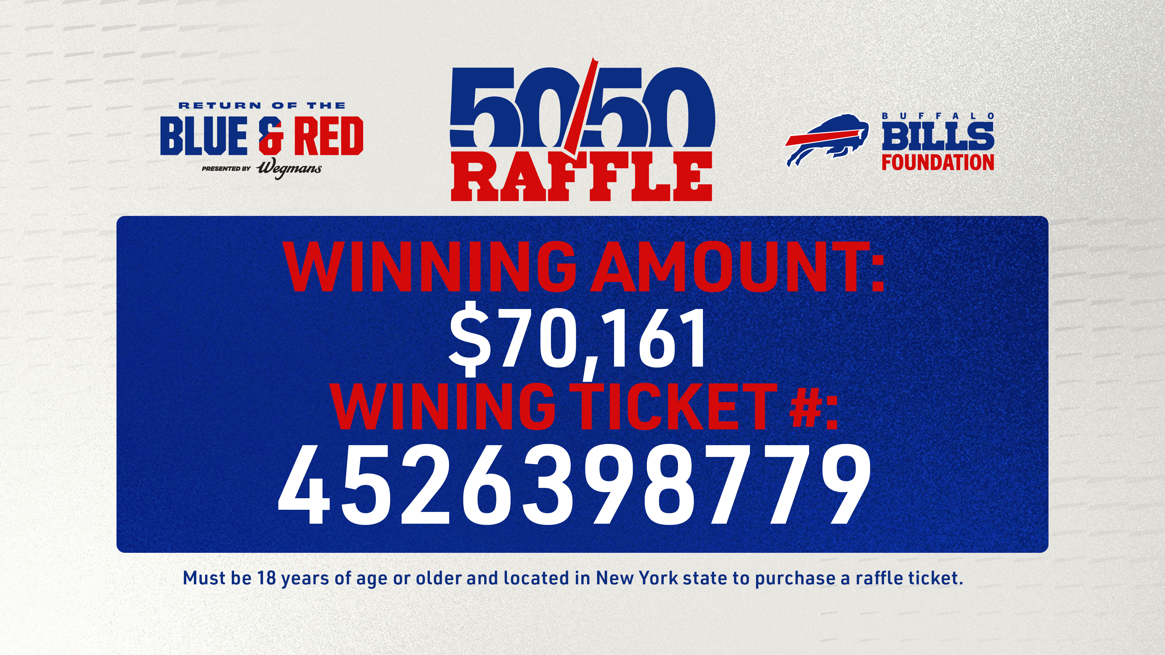 50/50 Raffle Winner