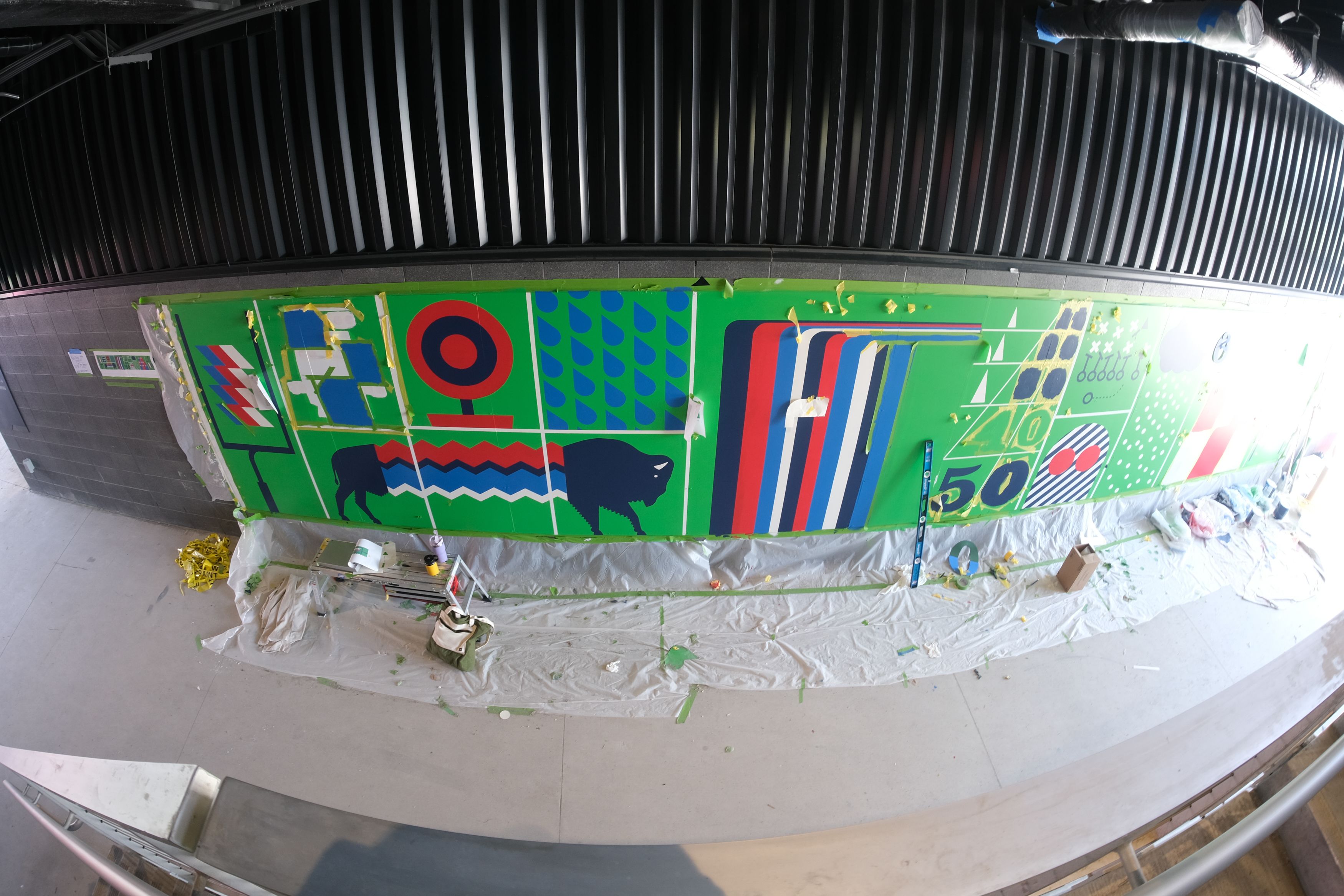 Montague mural-in-progress 2 - Julian Montague