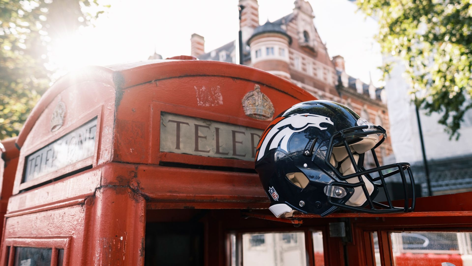Photo of Broncos helmet in London