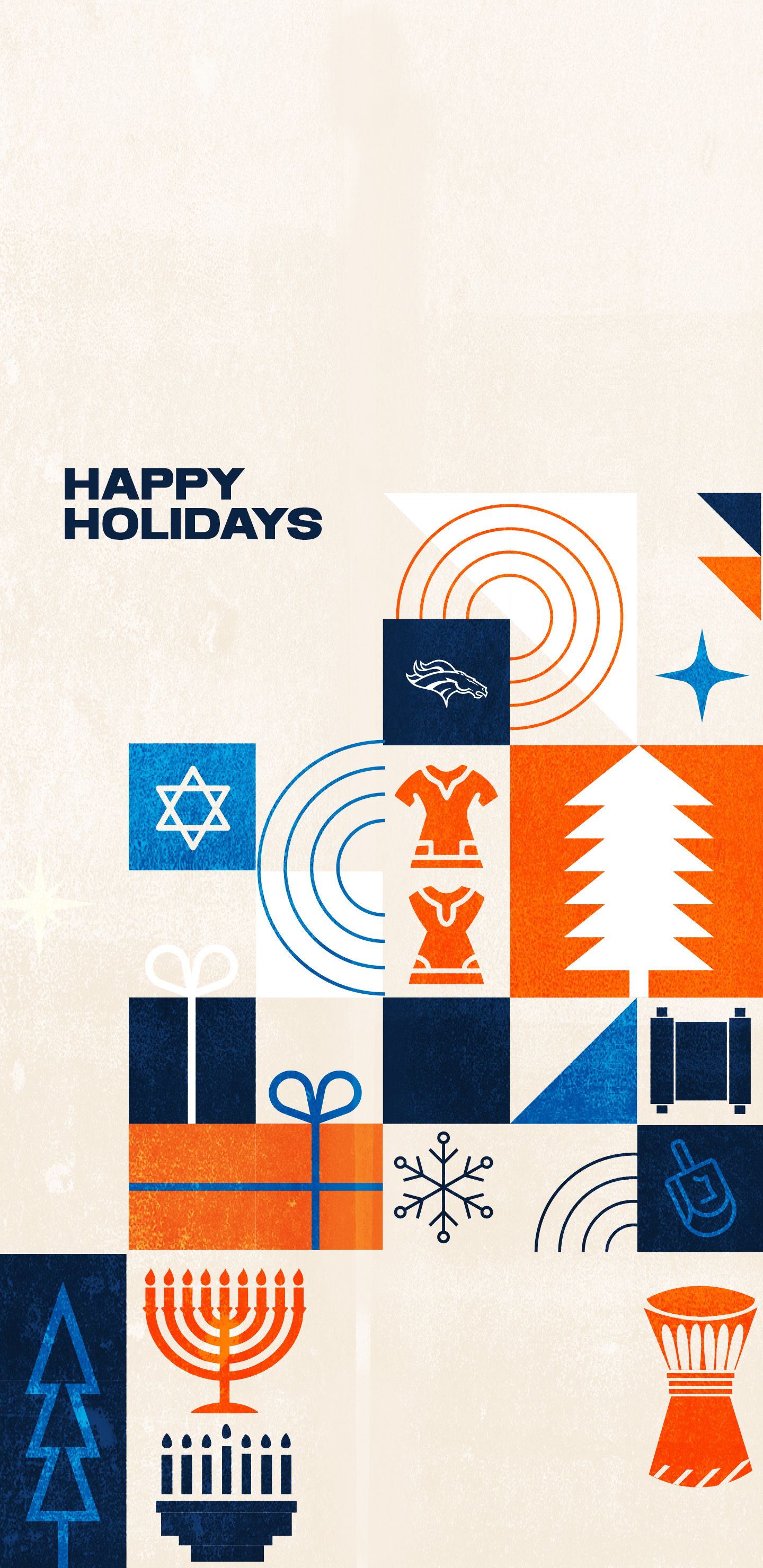 Download the Broncos Holidays wallpaper for mobile