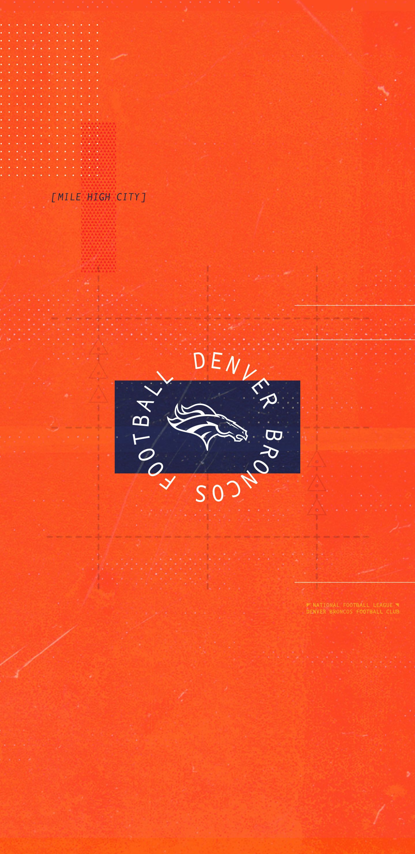 Download Orange Broncos mobile wallpaper for iPhone