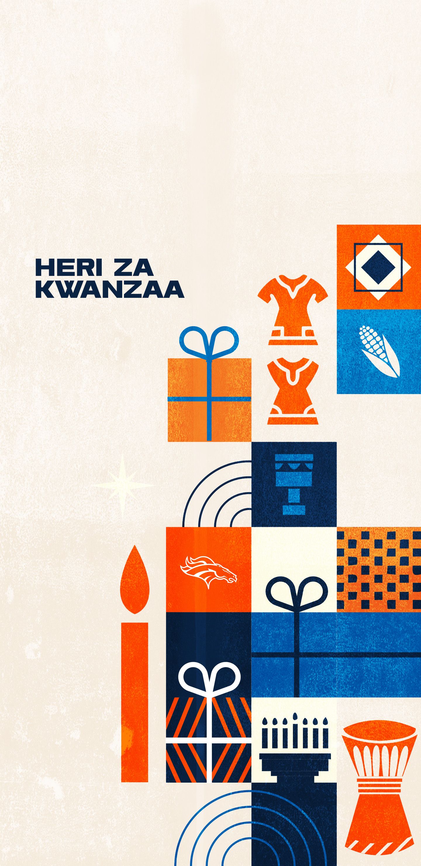 Download the Broncos Kwanzaa wallpaper for mobile