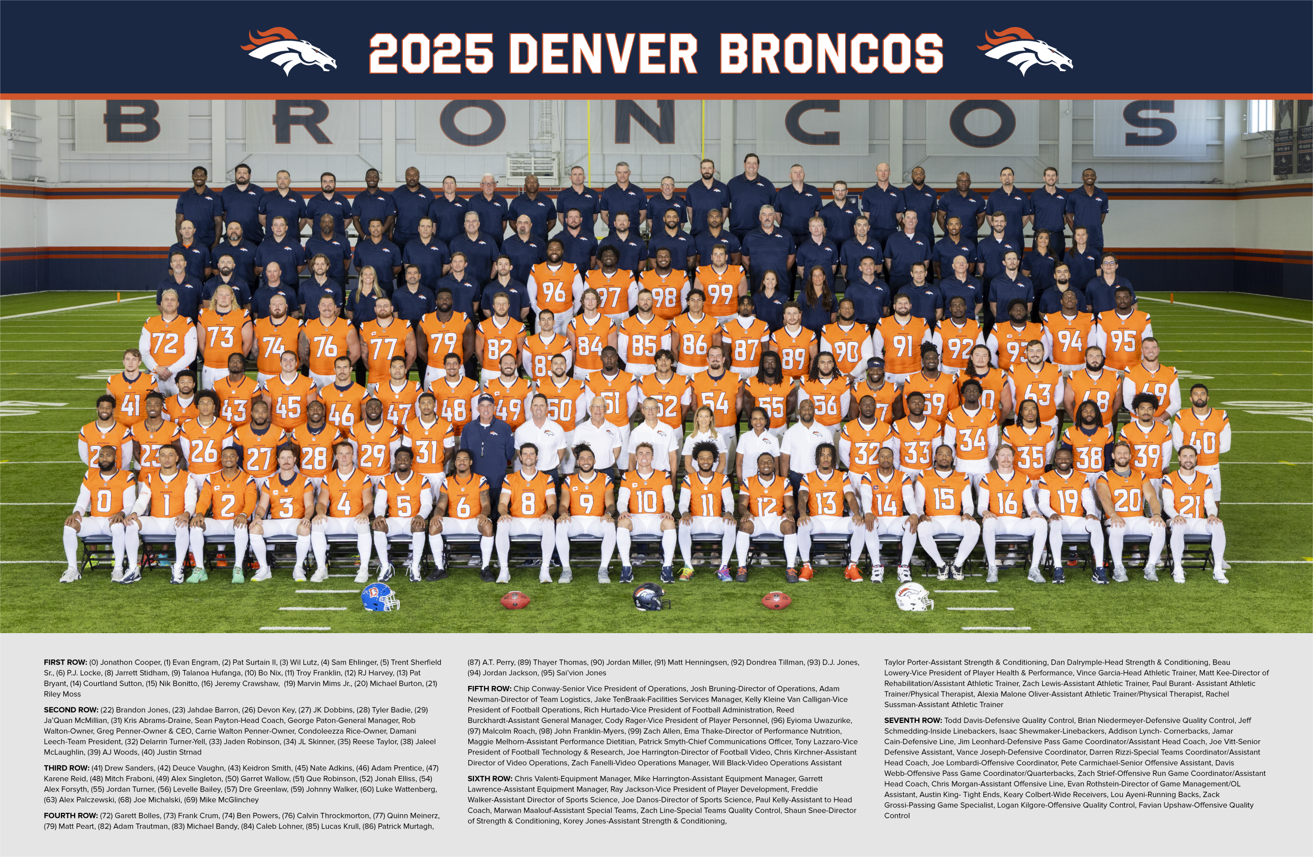 2025 Team Photo of the Denver Broncos
