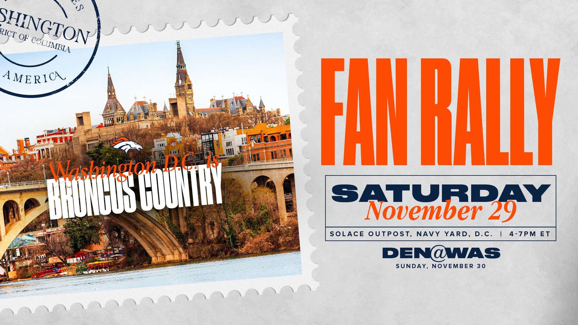 NEW DATE FOR D.C. FAN RALLY!