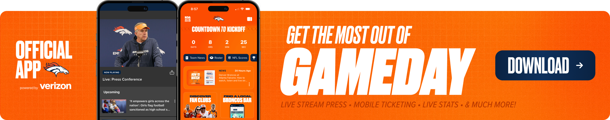 DOWNLOAD THE DENVER BRONCOS APP