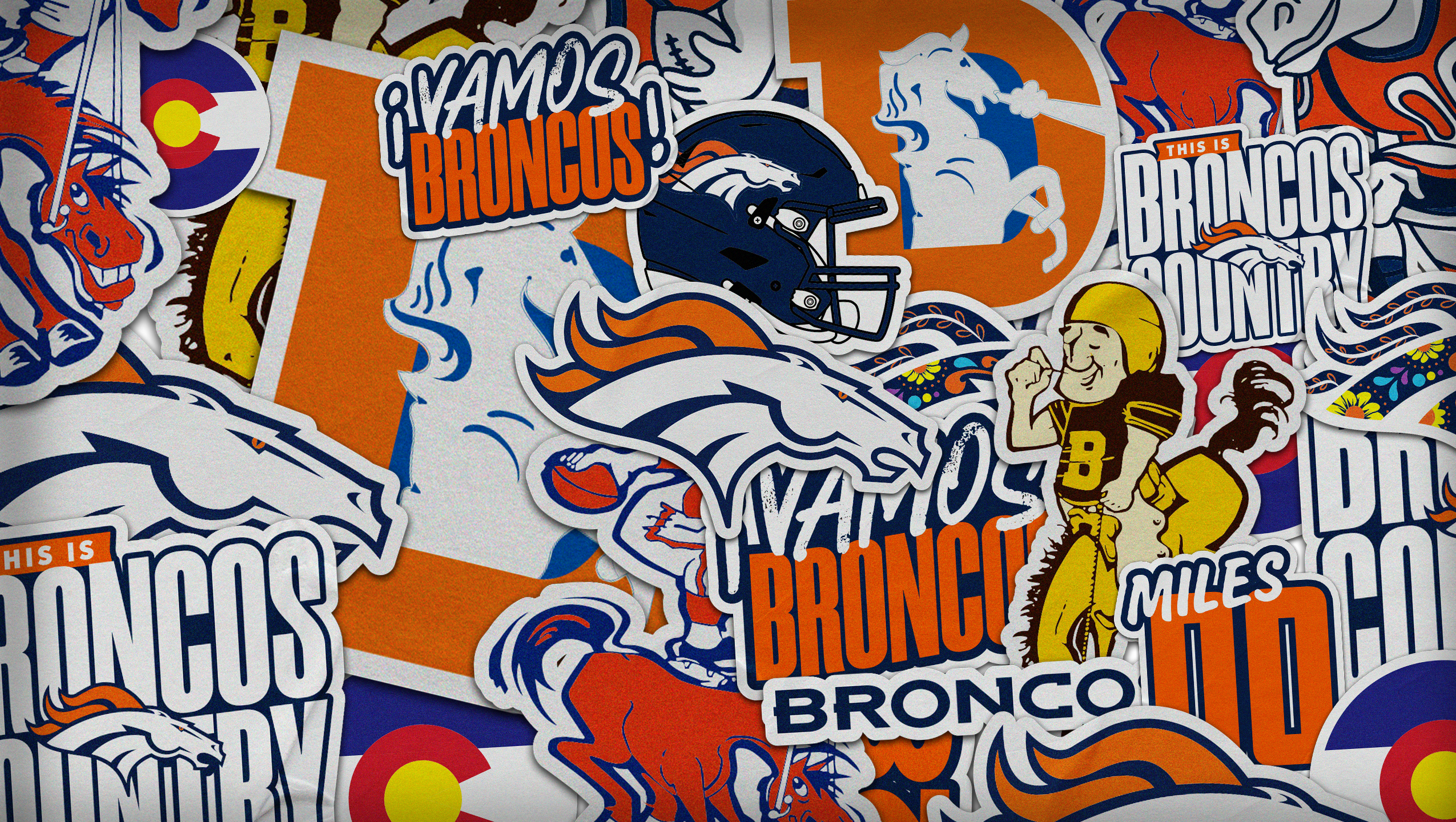 Download Broncos Stickers Desktop wallpaper