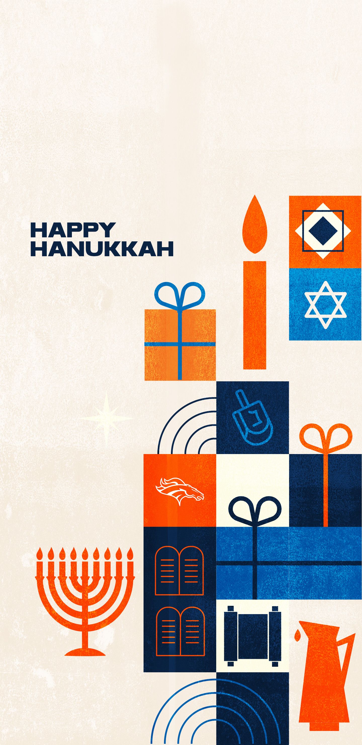 Download the Broncos Hanukkah wallpaper for mobile