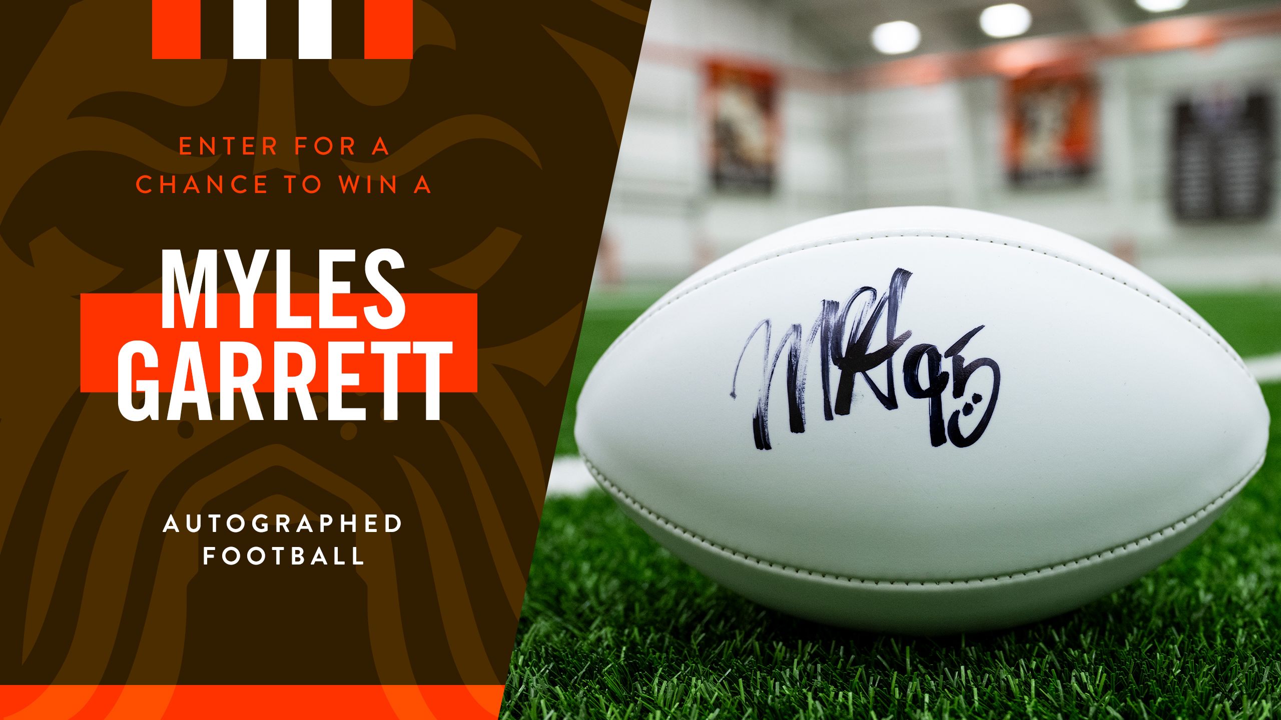 Win a Football Signed by Myles Garrett!