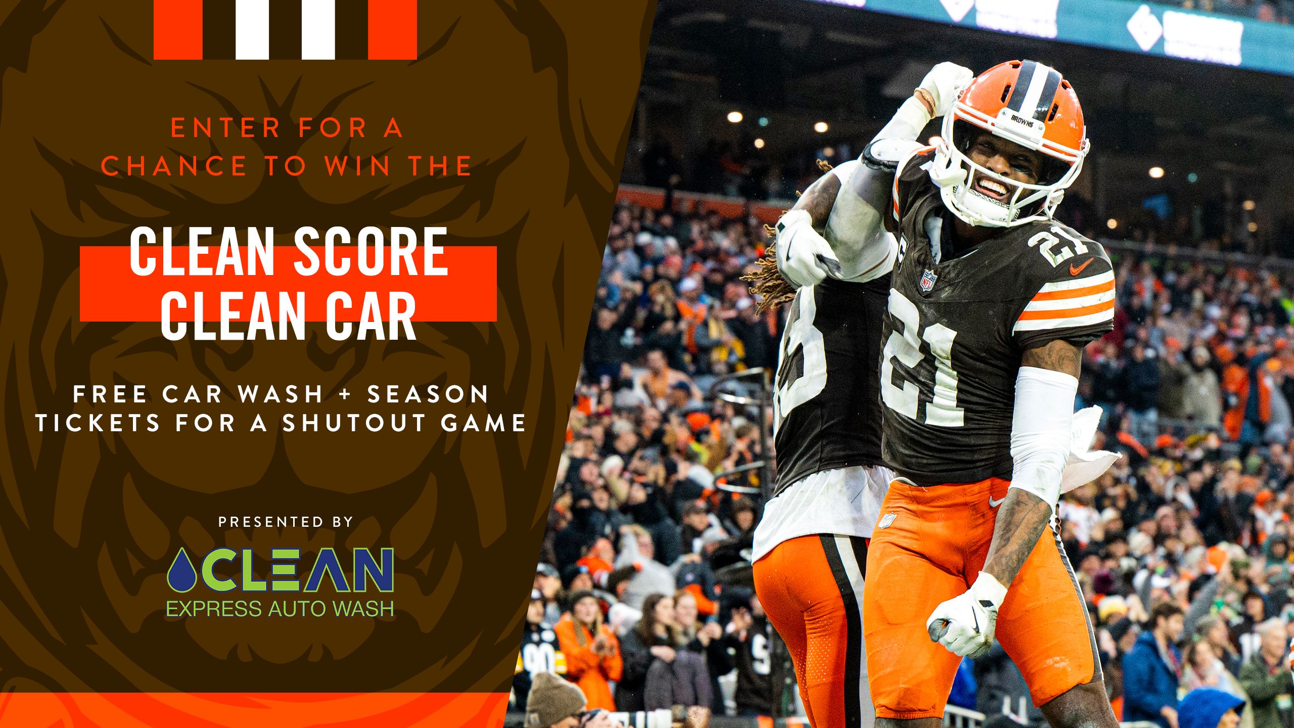 Win a Car Wash When the Browns Shutout their Opponent for a Quarter
