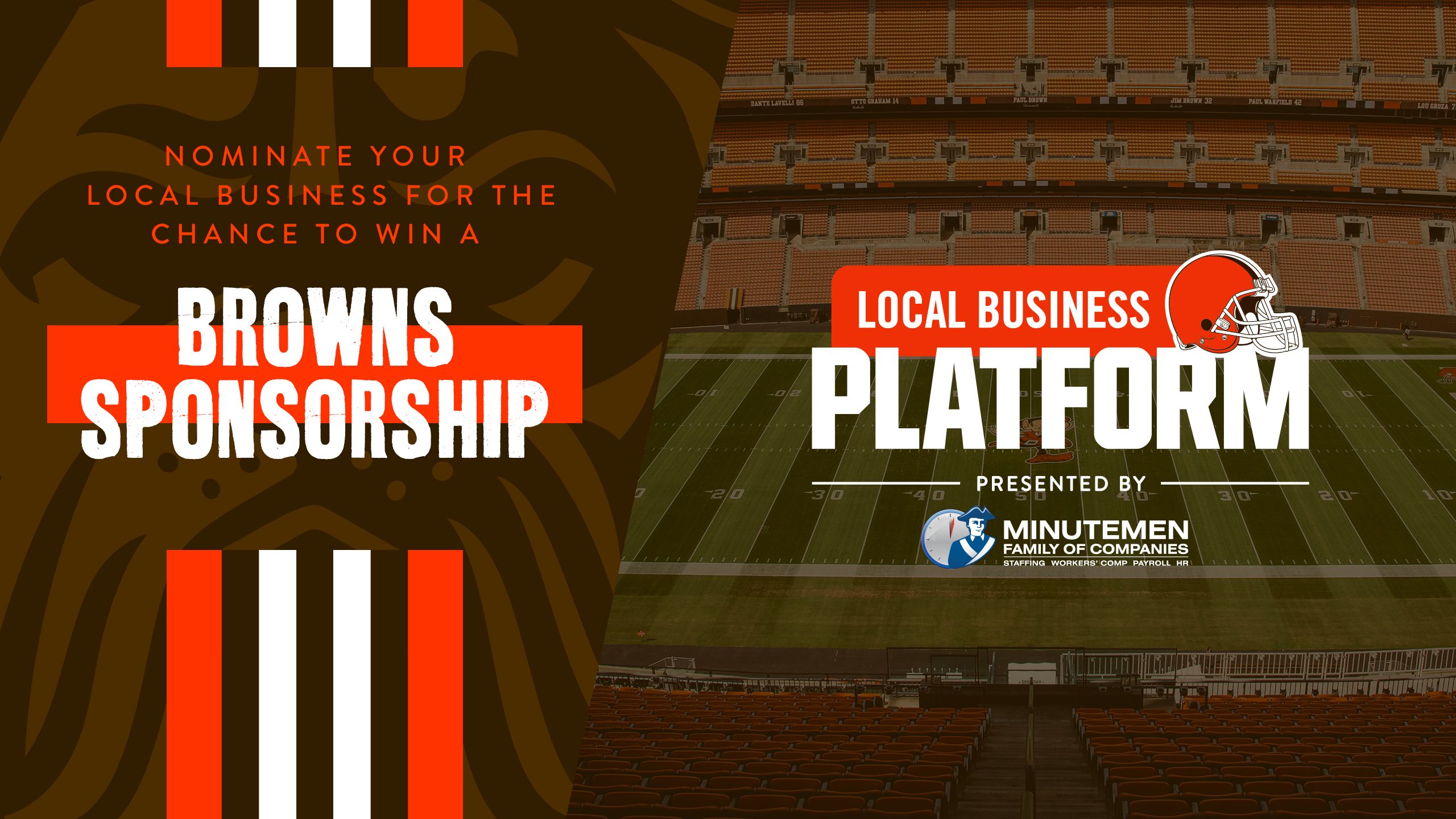 Nominate a Local Business for their Chance to Win a Browns Sponsorship Package