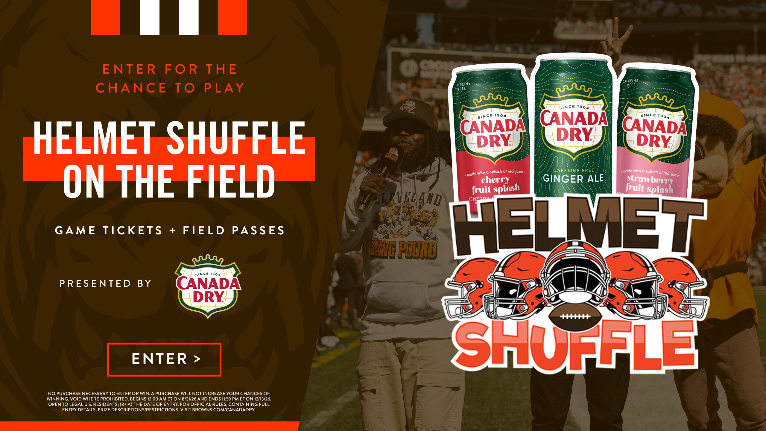 Win a Chance to Play Helmet Shuffle on the Field