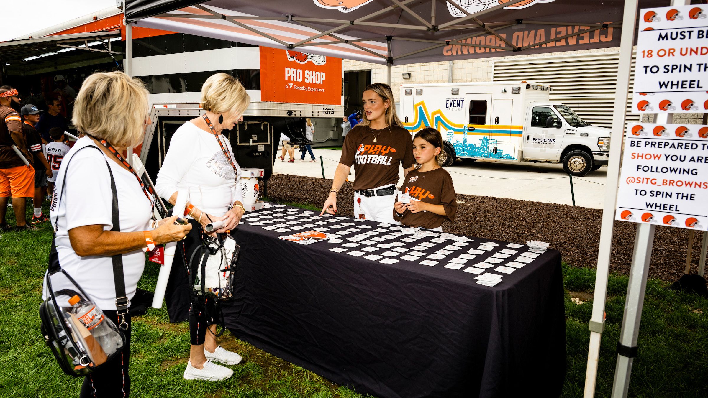 Browns Give Back Tent
