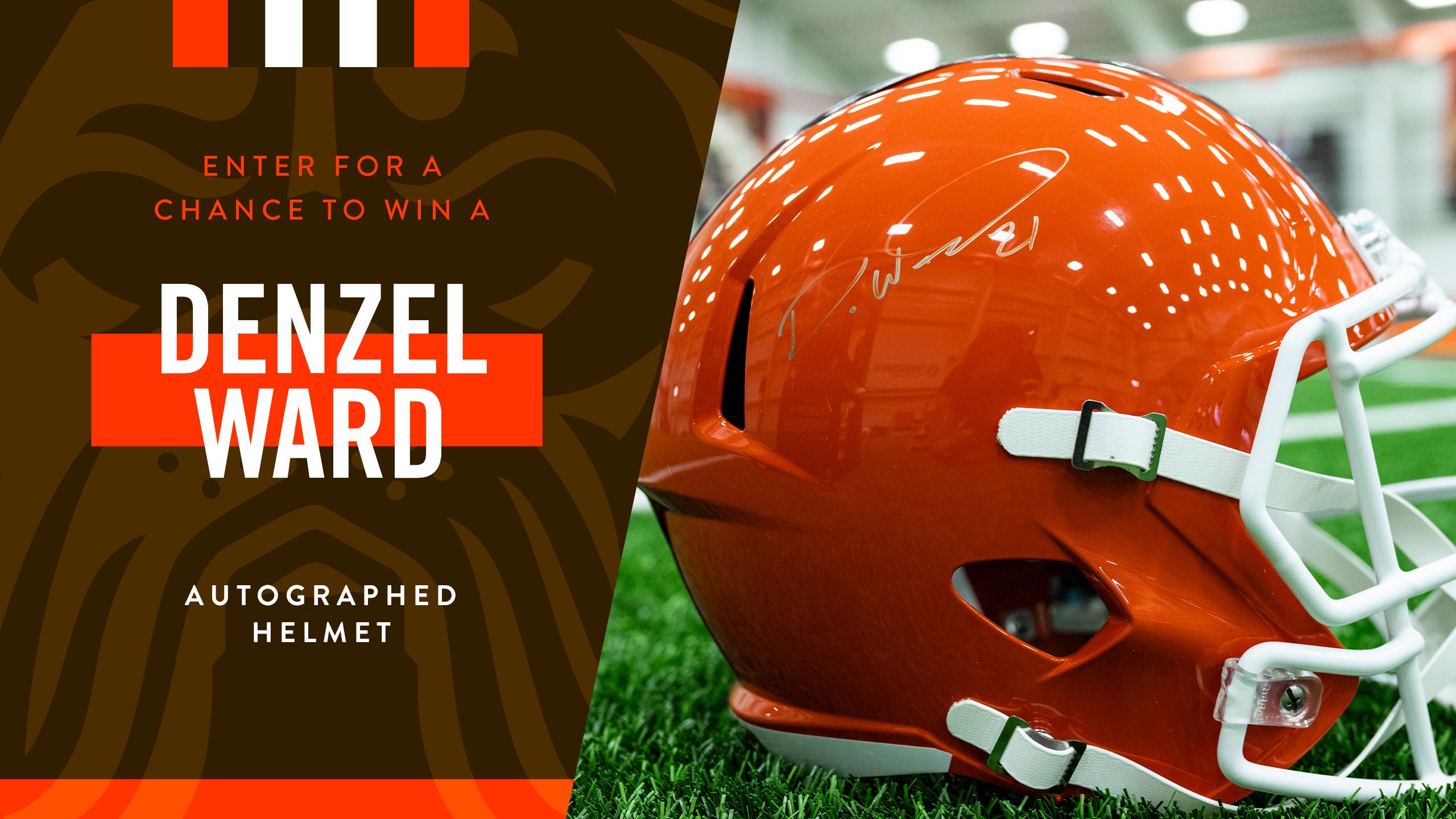 Win a Helmet Signed by Denzel Ward!