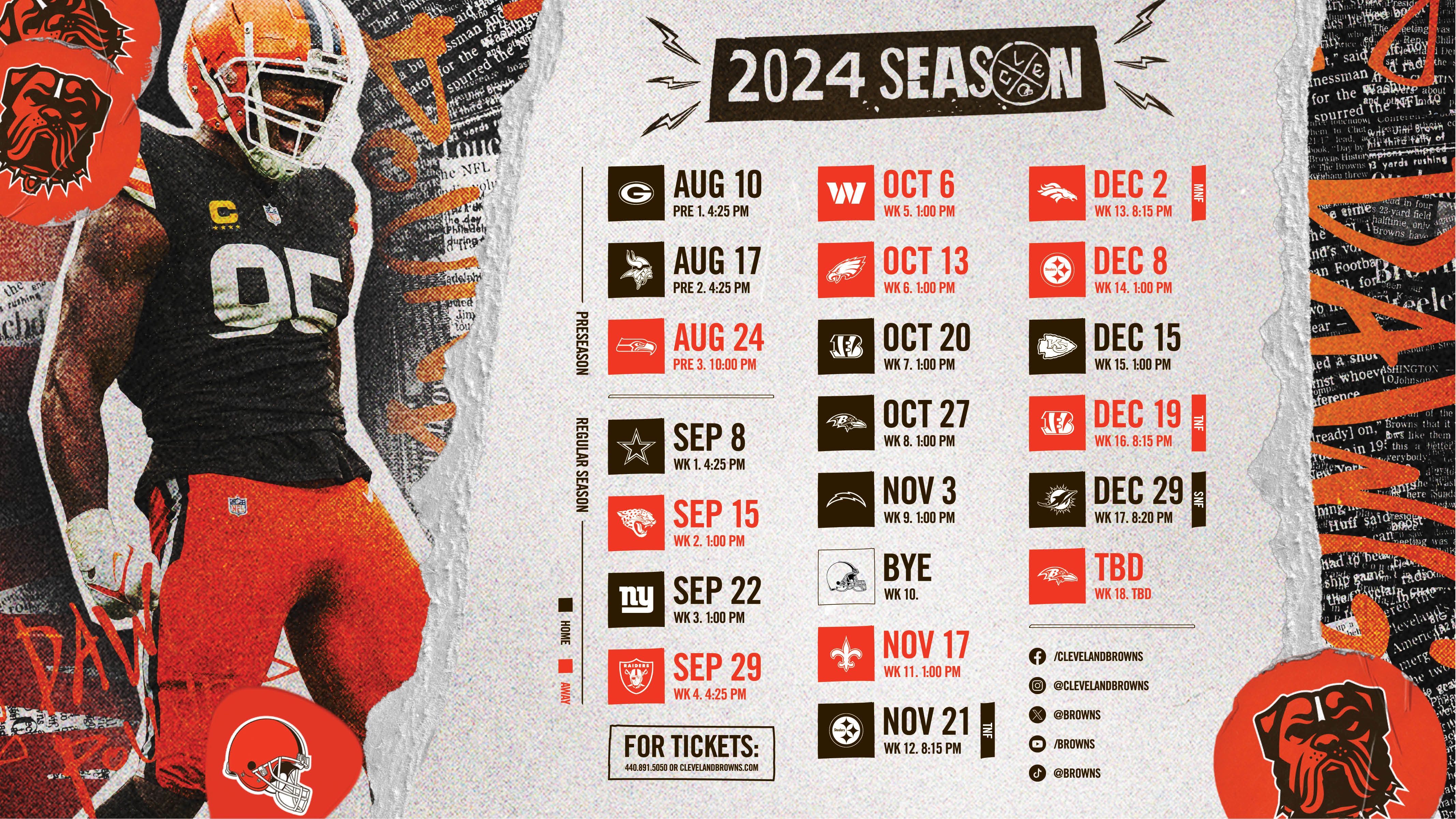 Cleveland Browns Schedule for This Year Including TV Games & Streaming Info