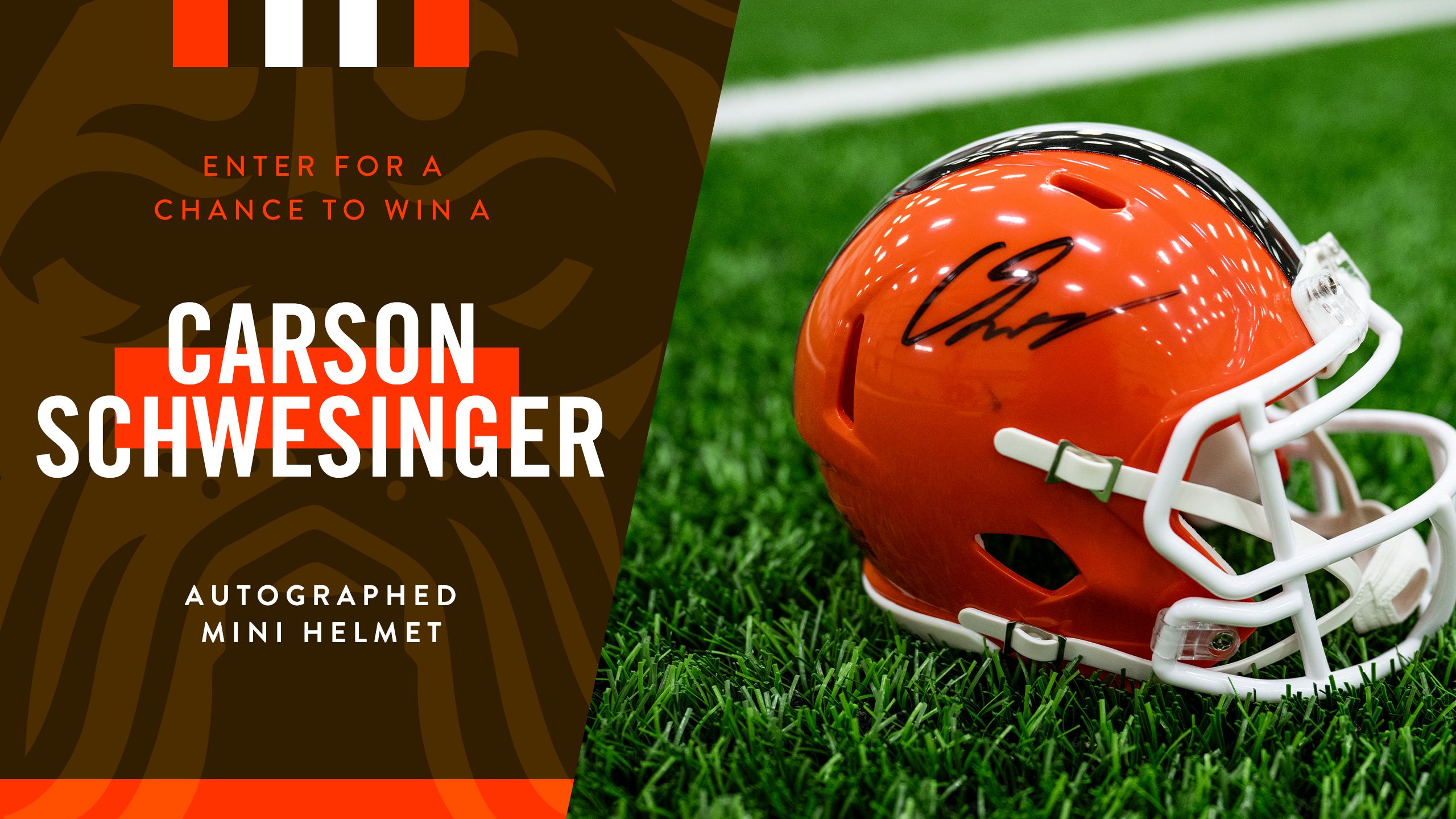 Win a Carson Schwesinger Signed Mini Helmet!