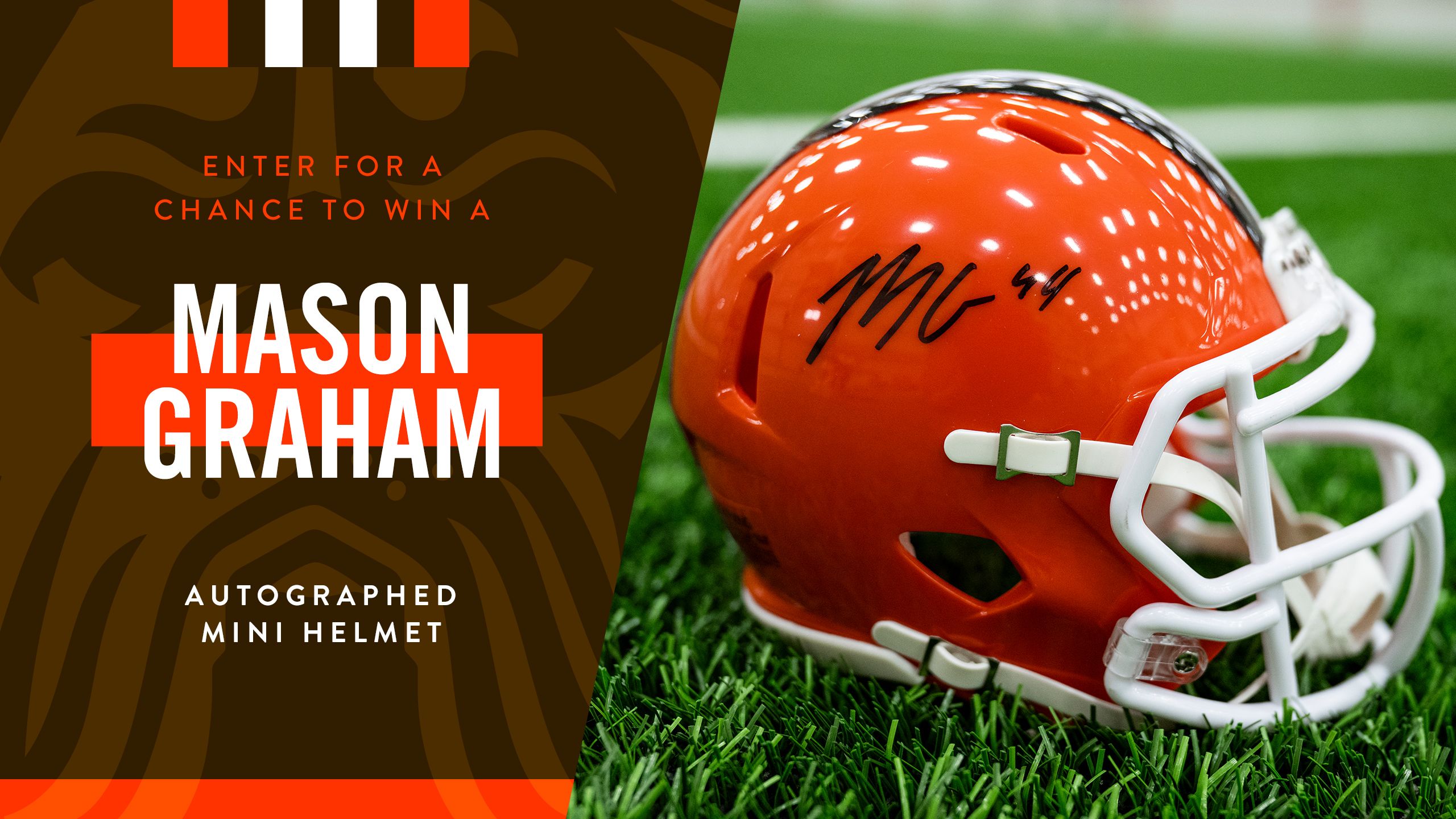 Win a Mini Helmet Signed by Mason Graham!