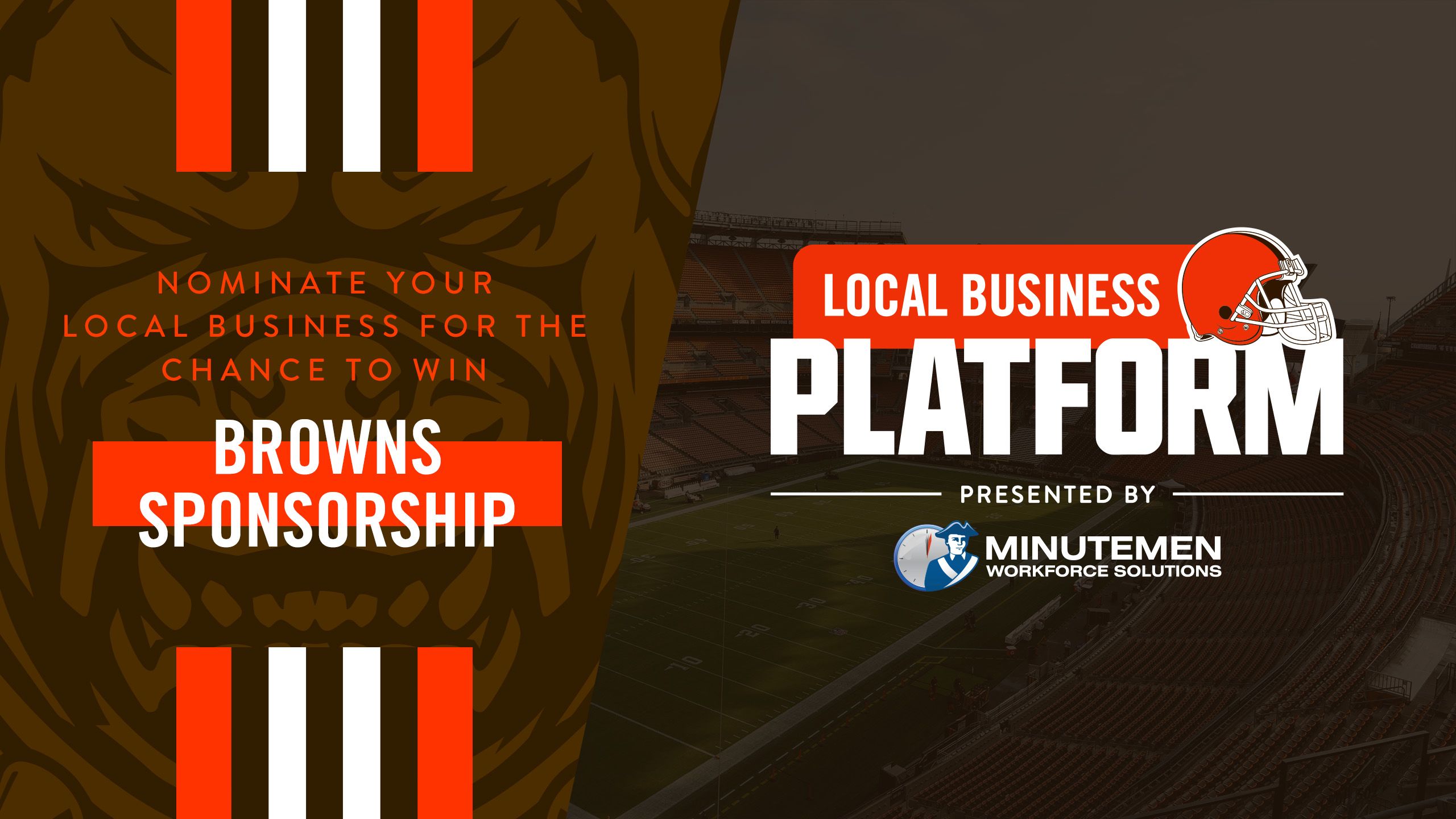 Nominate a Local Business for their Chance to Win a Browns Sponsorship Package