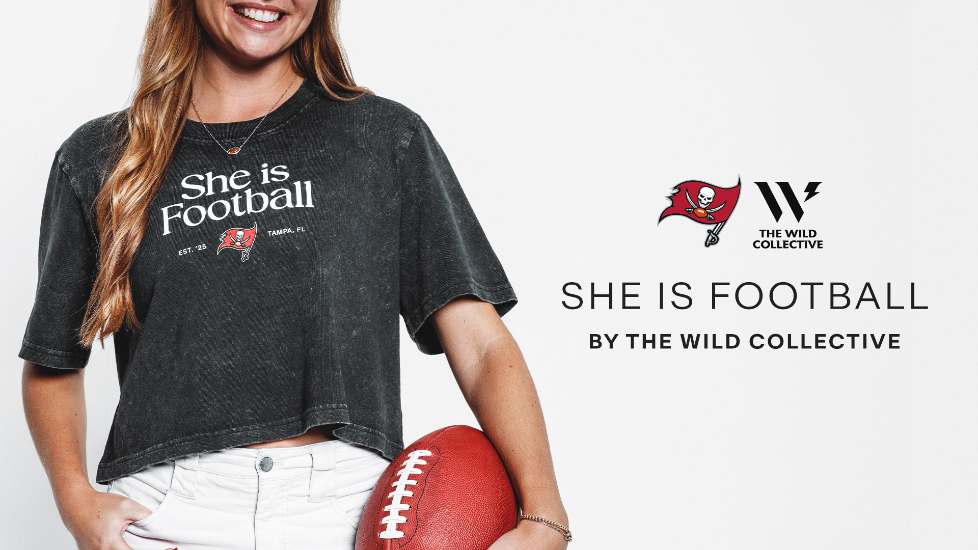 Bucs x The Wild Collective, She is Football, by the Wild Collective