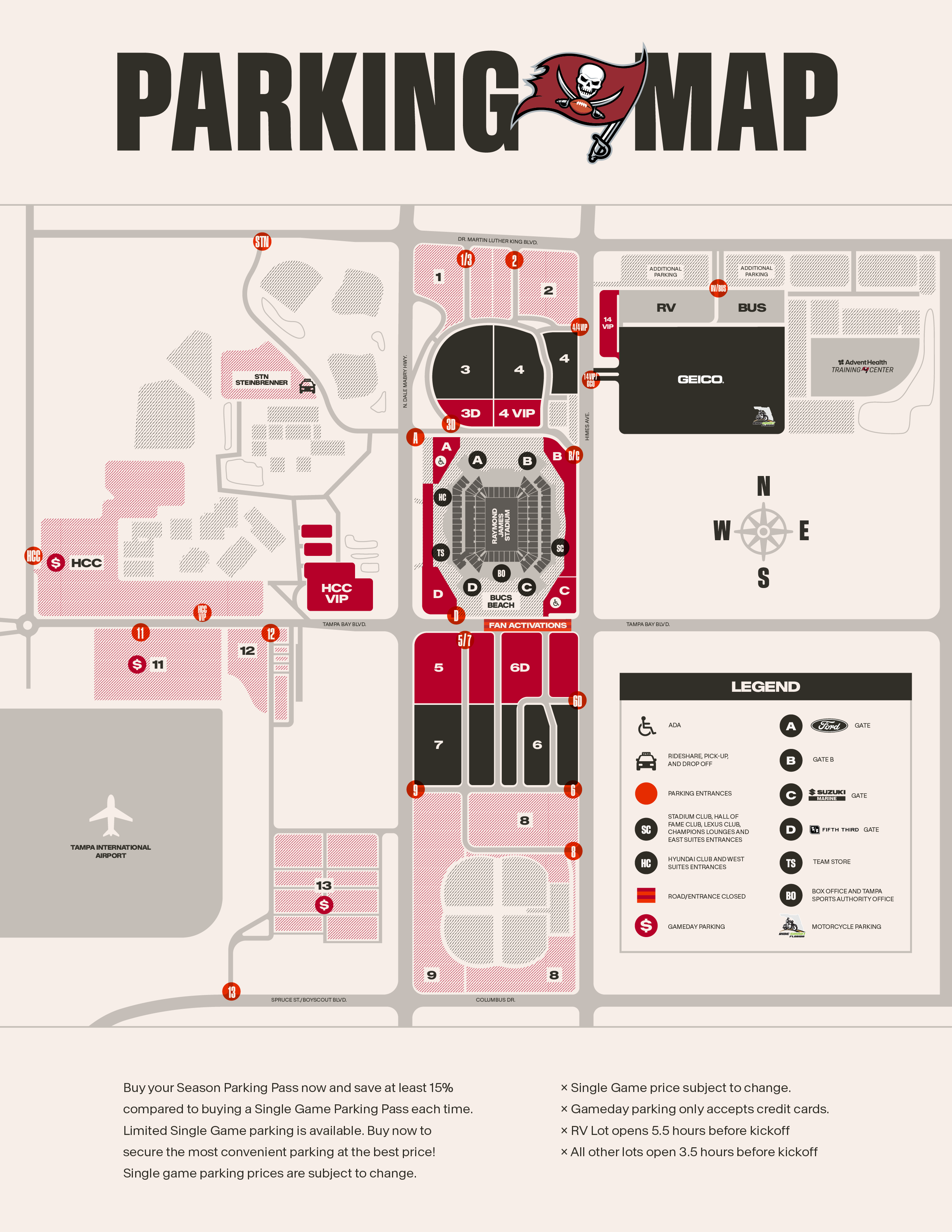 Parking Map - for more information please call (813) 879-2827