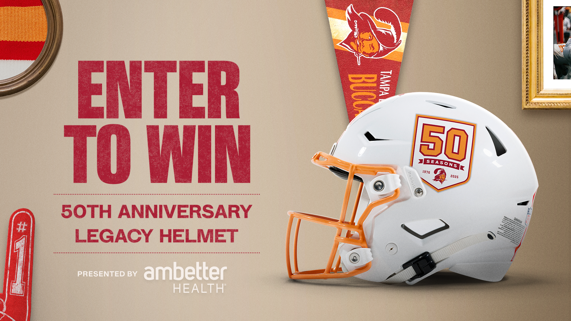 Enter to Win. 50th Anniversary Legacy Helmet presented by ambetter Health.