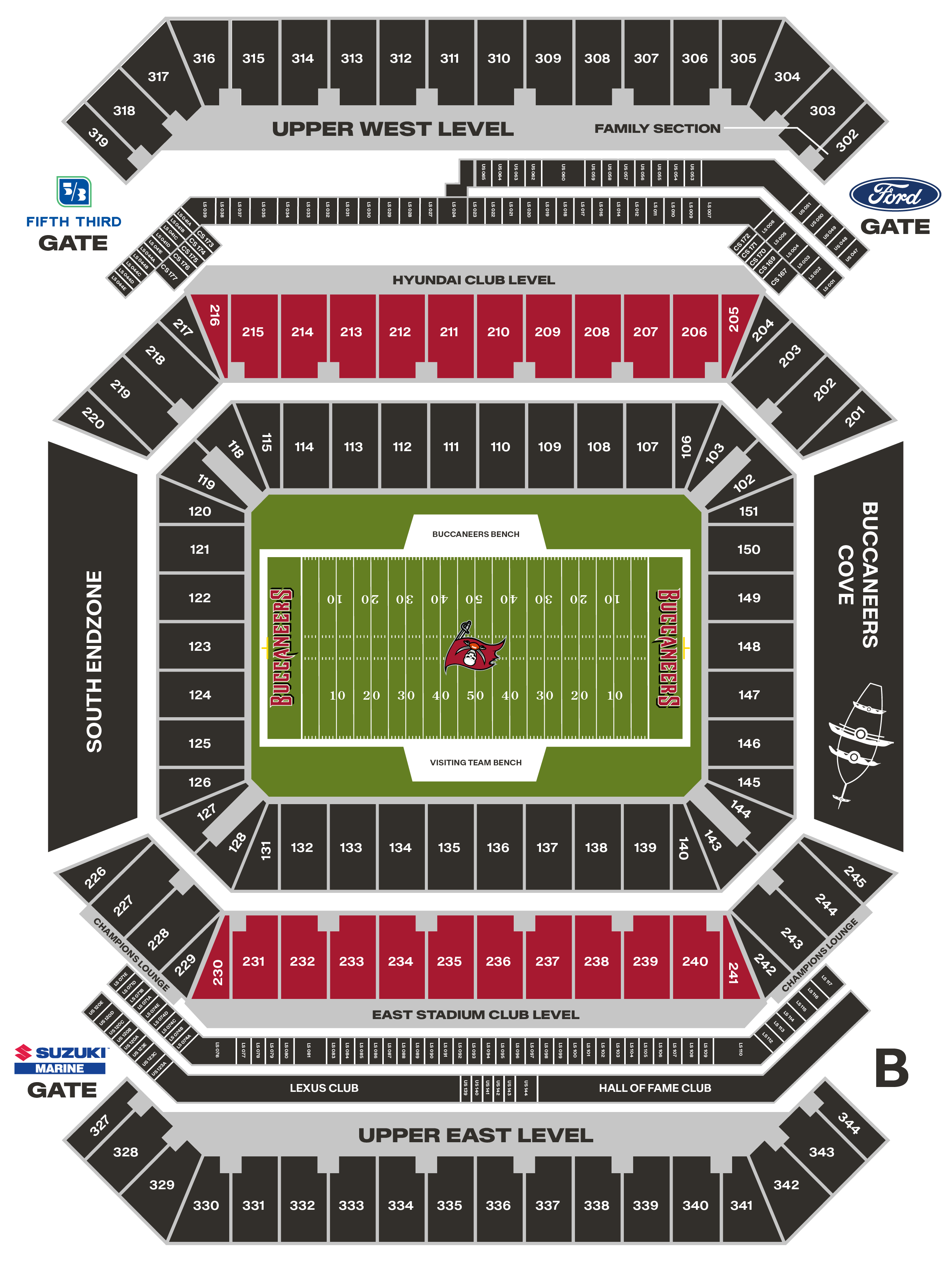 Stadium Map – For More Information Contact Guest Services at (813) 879-2827